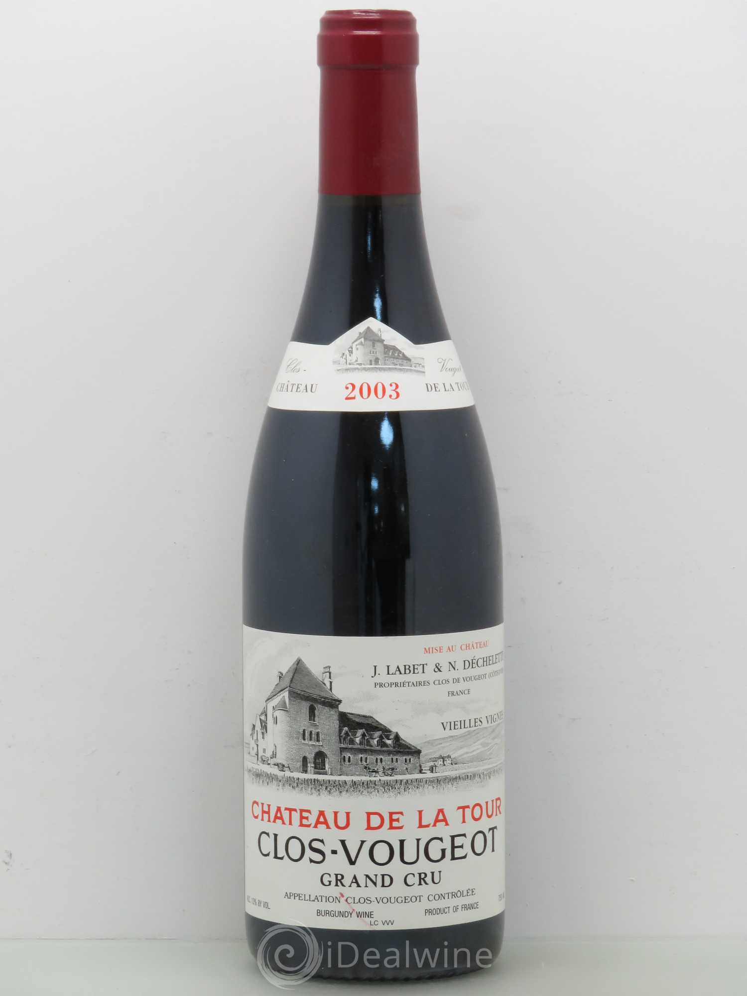 Clos de Vougeot Grand Cru Château de La Tour 2003 - Lot de 1 bouteille - 0