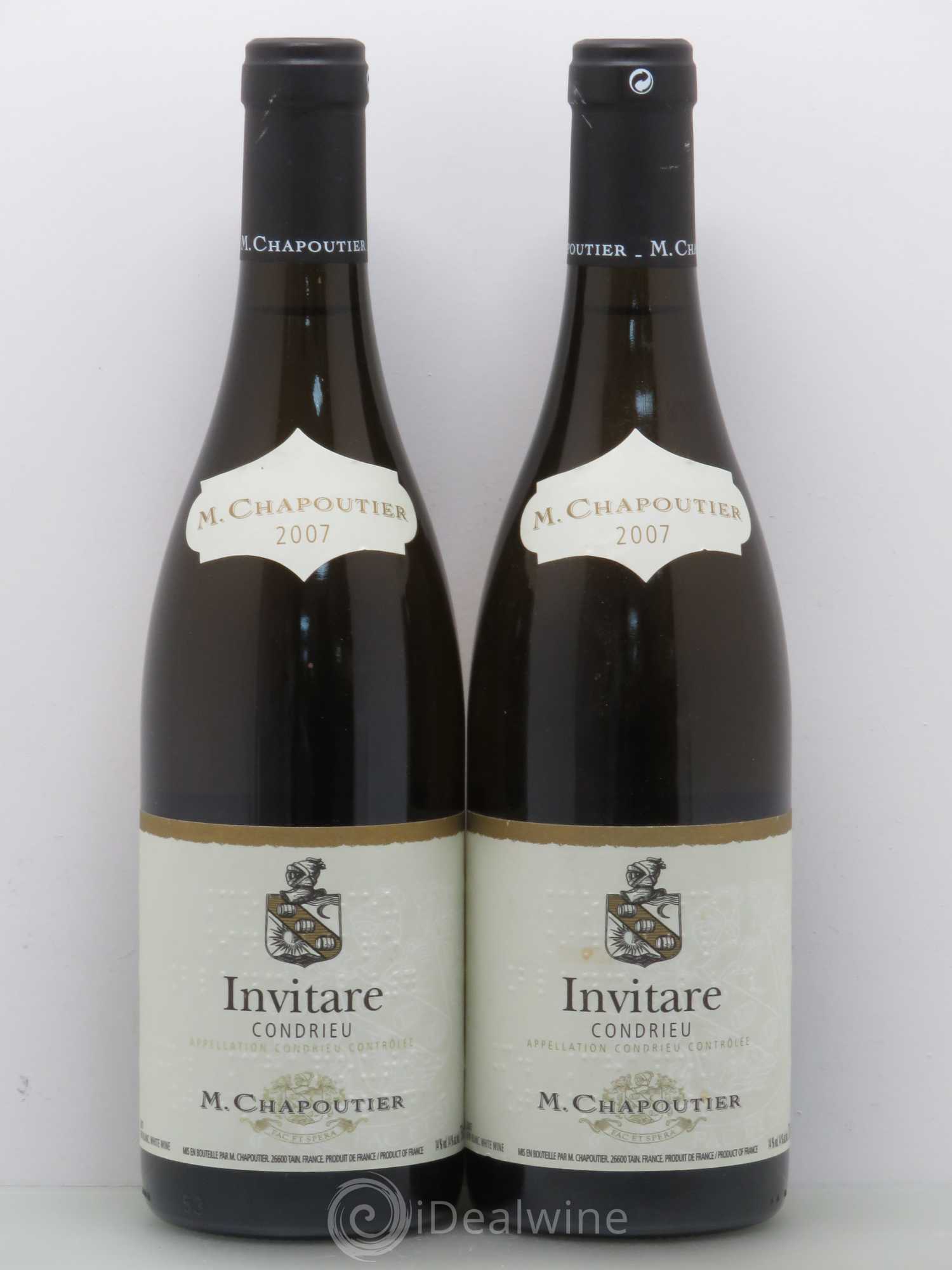 Condrieu Invitaire Chapoutier 2007 - Posten von 2 Flaschen - 0