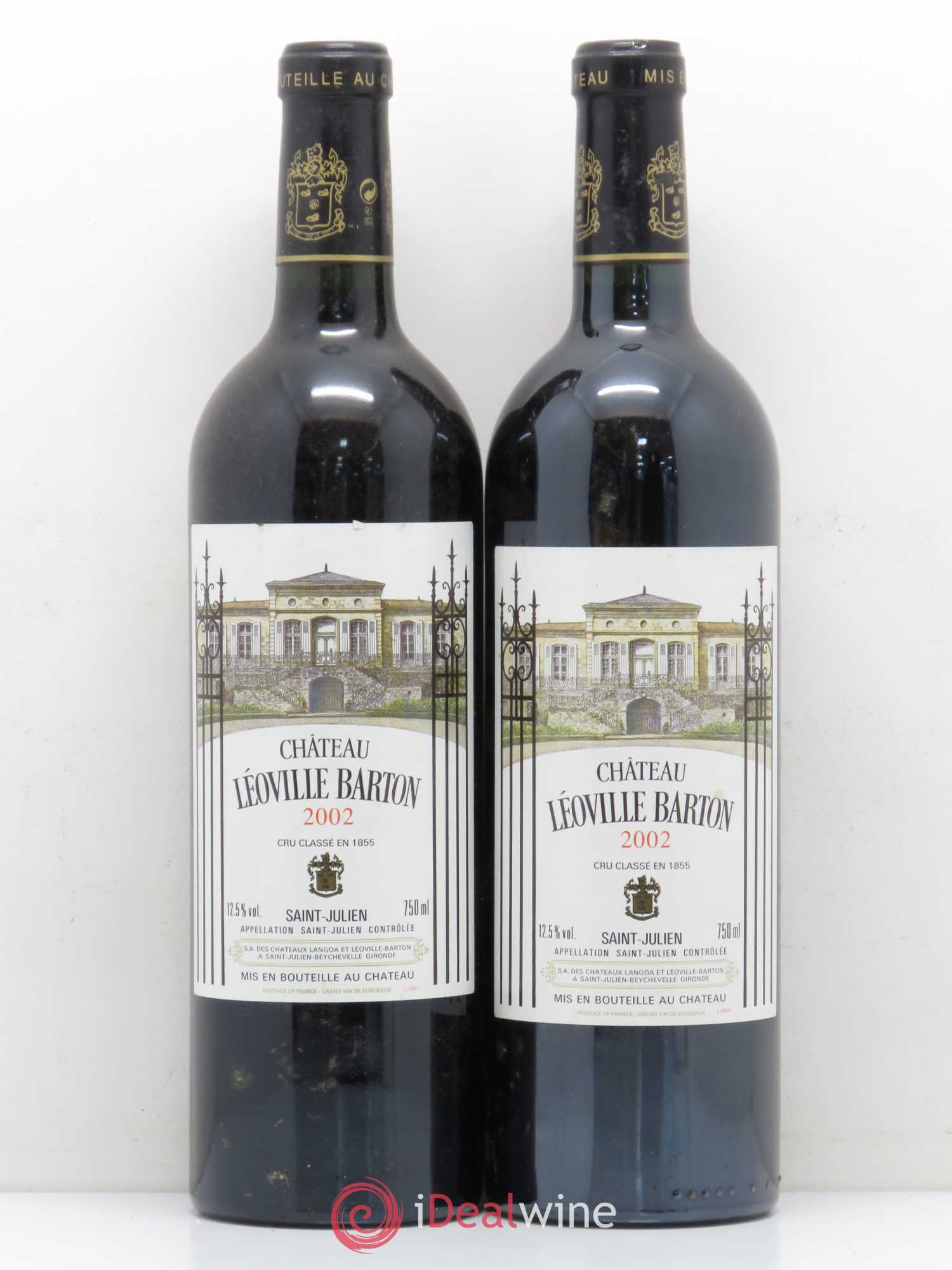 Château Léoville Barton 2ème Grand Cru Classé 2002 - Lot de 2 bouteilles - 0