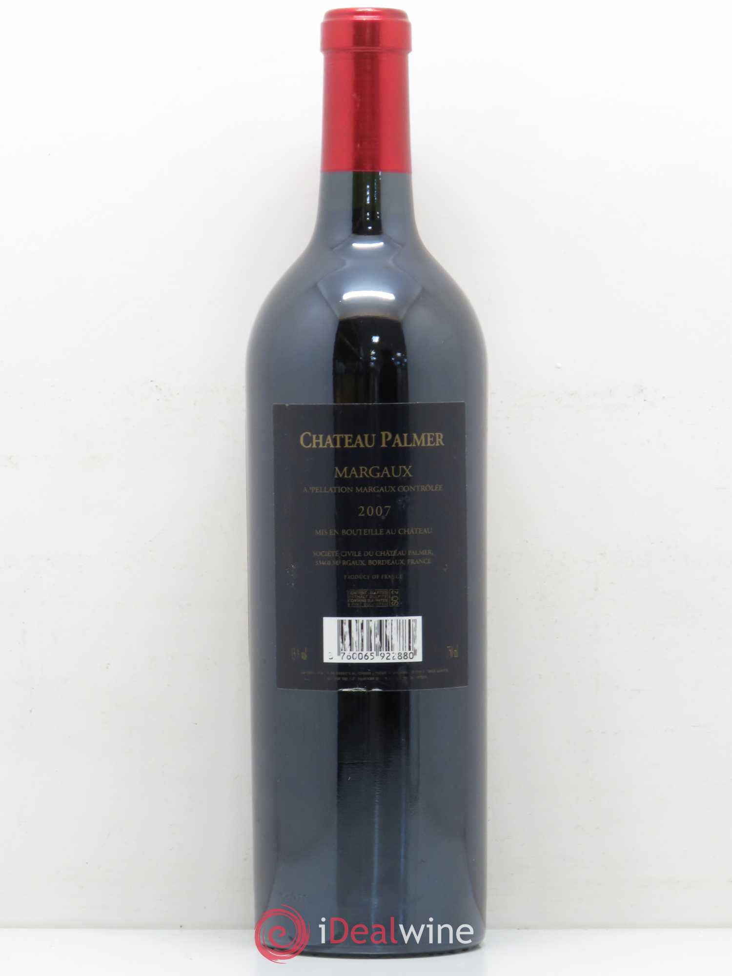 Château Palmer 3ème Grand Cru Classé 2007 - Lot de 1 bouteille - 1