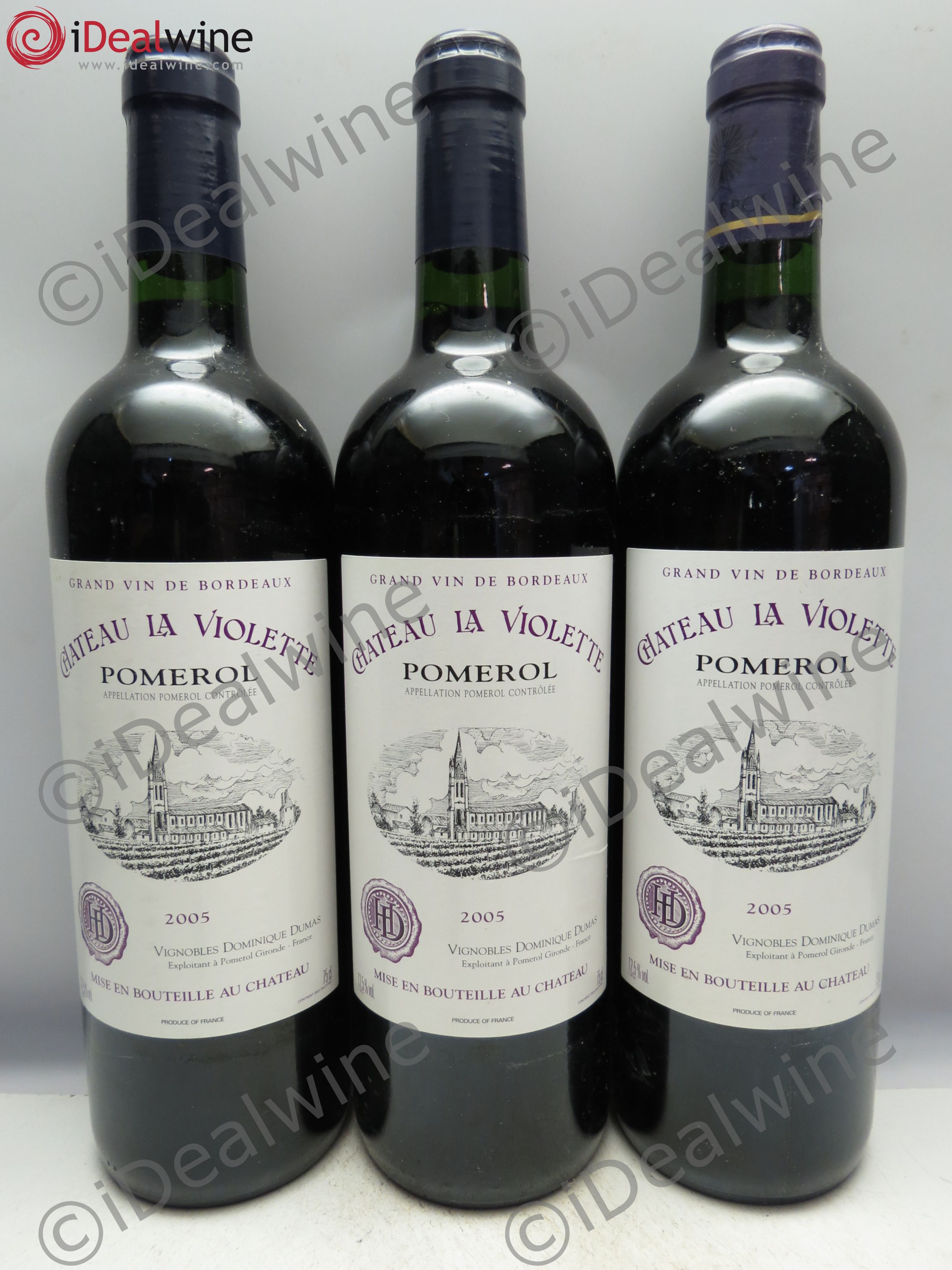Château la Violette 2005 - Lot de 3 bouteilles - 0