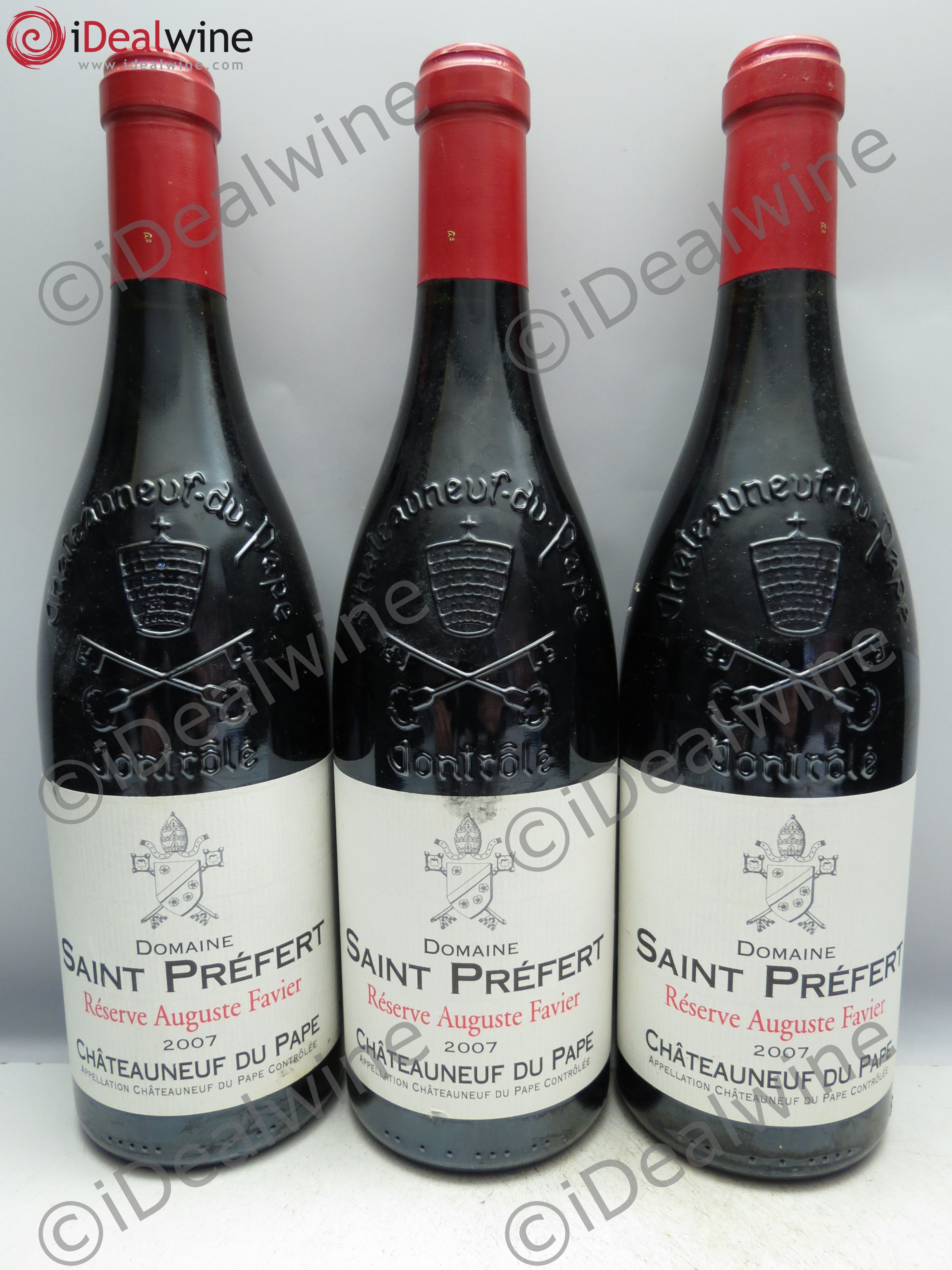 Châteauneuf-du-Pape Réserve Auguste Favier Domaine Saint-Préfert 2007 - Lot de 3 bouteilles - 0