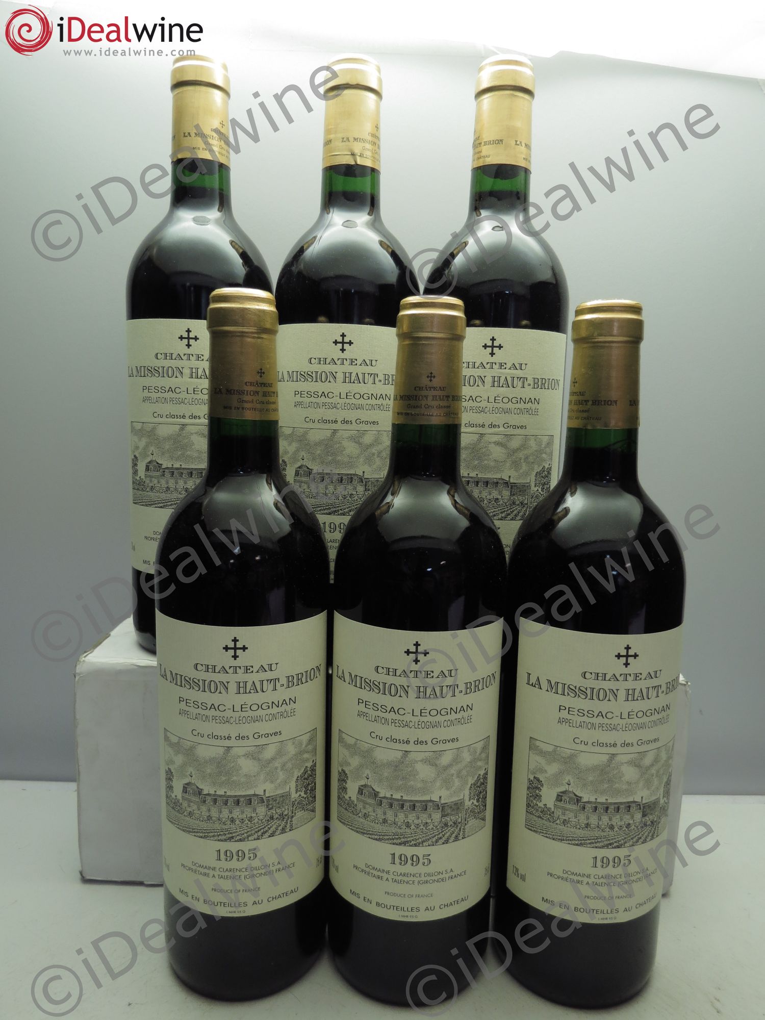 Château la Mission Haut-Brion Cru Classé de Graves 1995 - Lot de 6 bouteilles - 0