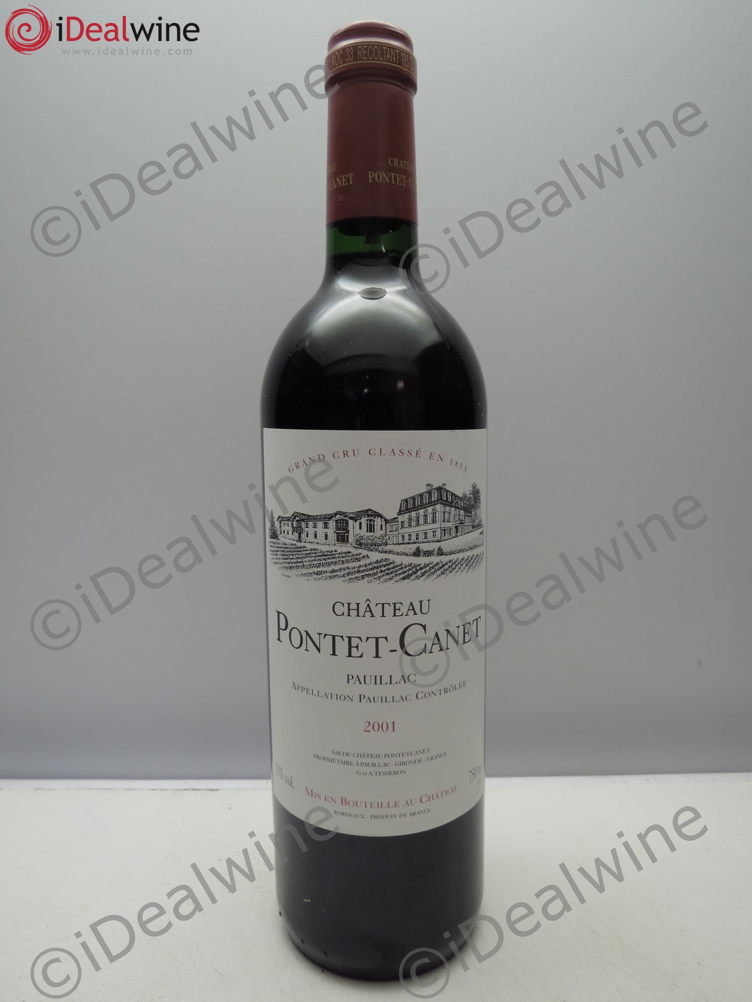Château Pontet Canet 5ème Grand Cru Classé 2001 - Lot de 1 bouteille - 0