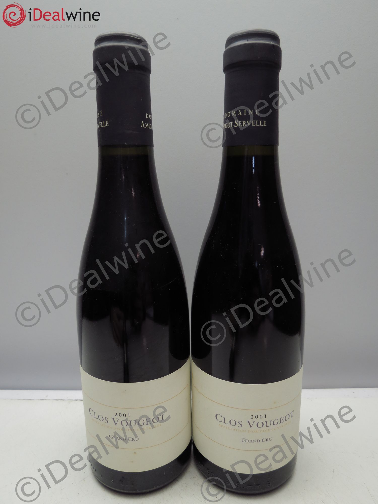 Clos de Vougeot Grand Cru Amiot-Servelle 2001 - Lot de 2 demi bouteilles - 0