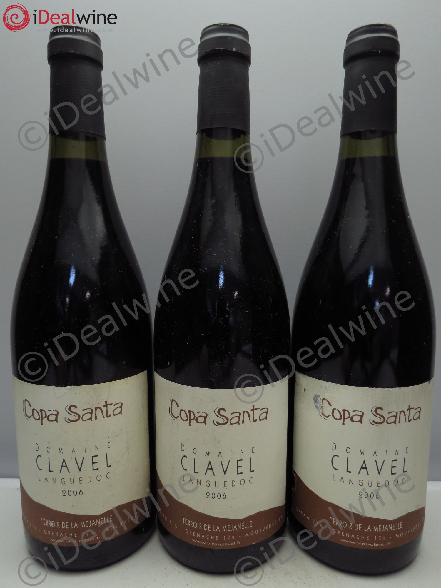 Coteaux du Languedoc Copa Santa - Domaine Clavel 2006 - Posten von 3 Flaschen - 0