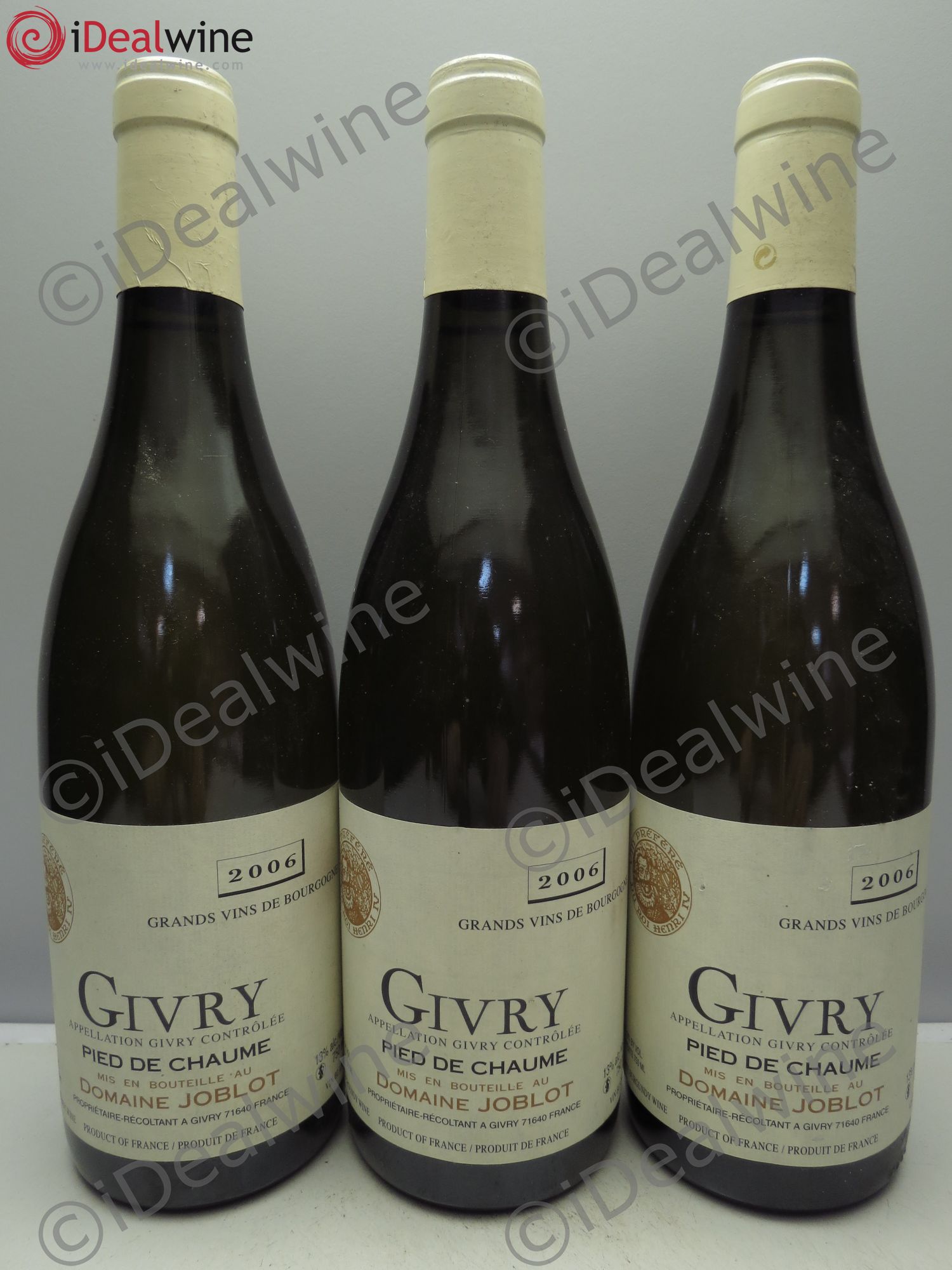 Givry Pied de Chaume - Joblot 2006 - Posten von 3 Flaschen - 0