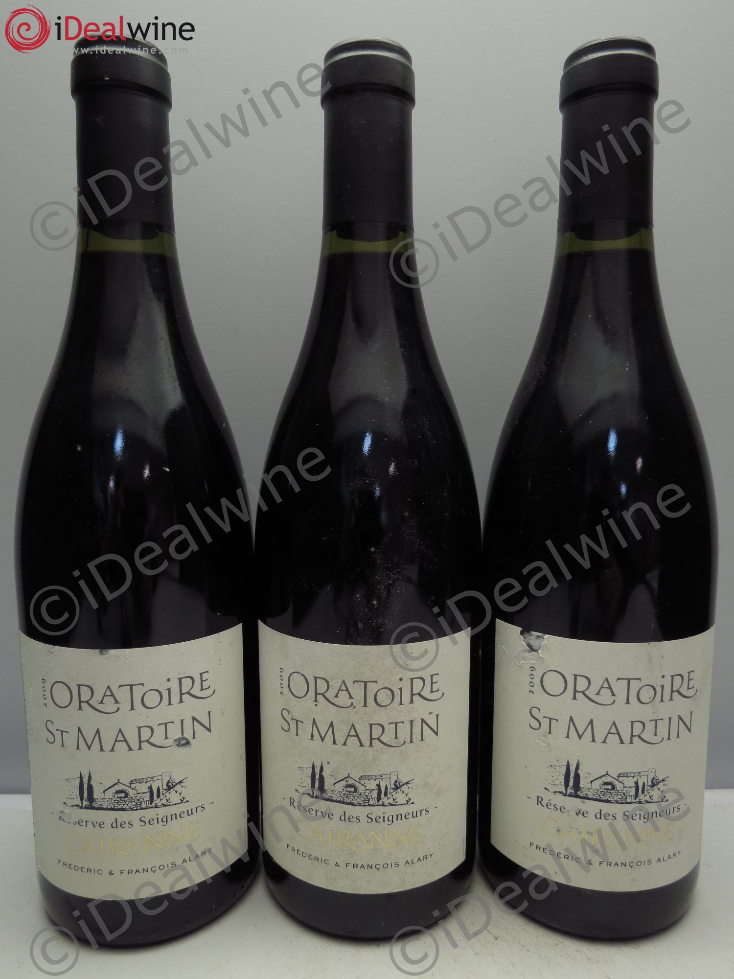 Cairanne Réserve des Seigneurs Oratoire Saint-Martin - Frédéric et François Alary 2009 - Lot de 3 bouteilles - 0
