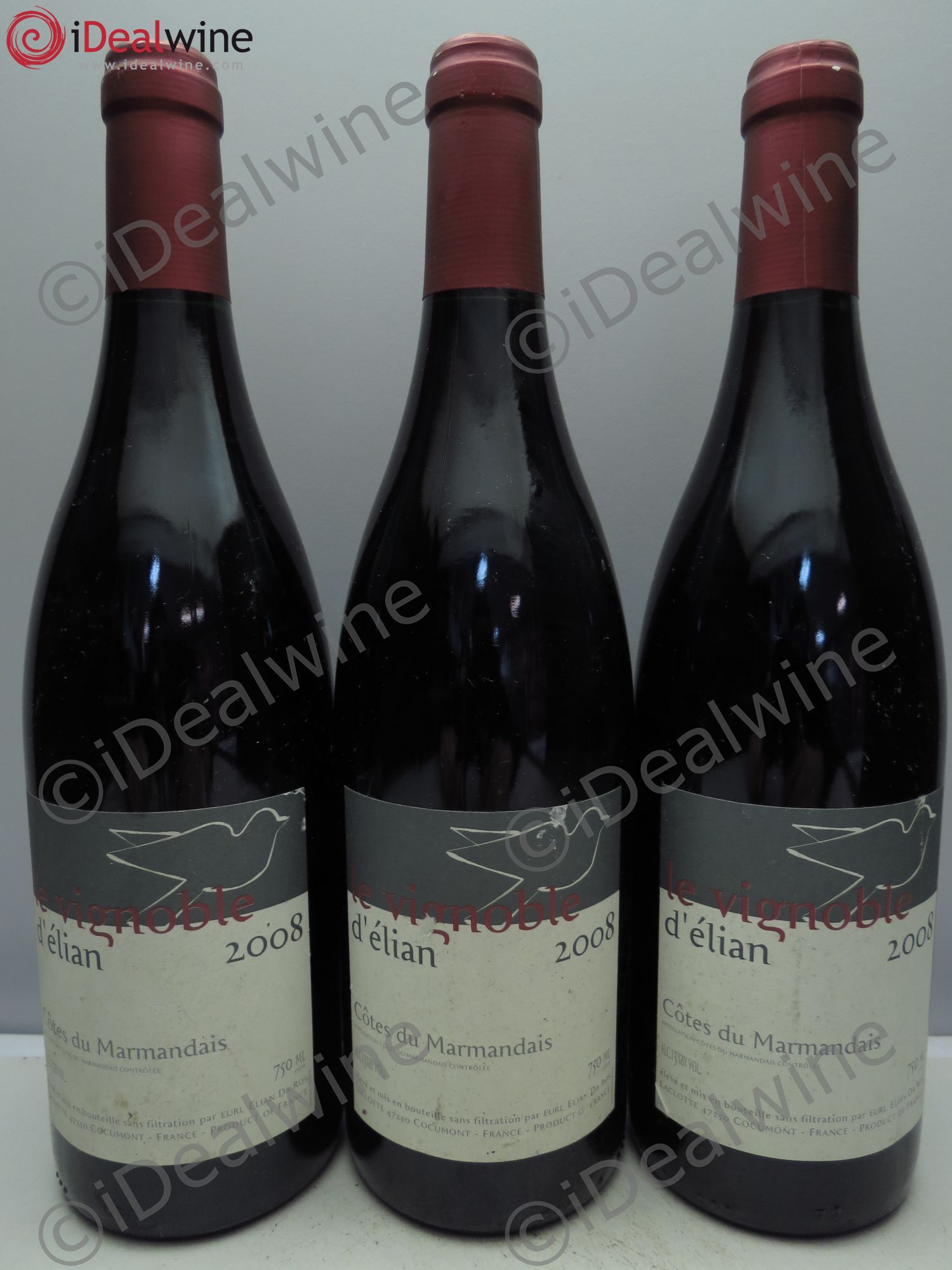 Divers Côtes du Marmandais "Le Vignoble" Elian Da Ros 2008 - Posten von 3 Flaschen - 0