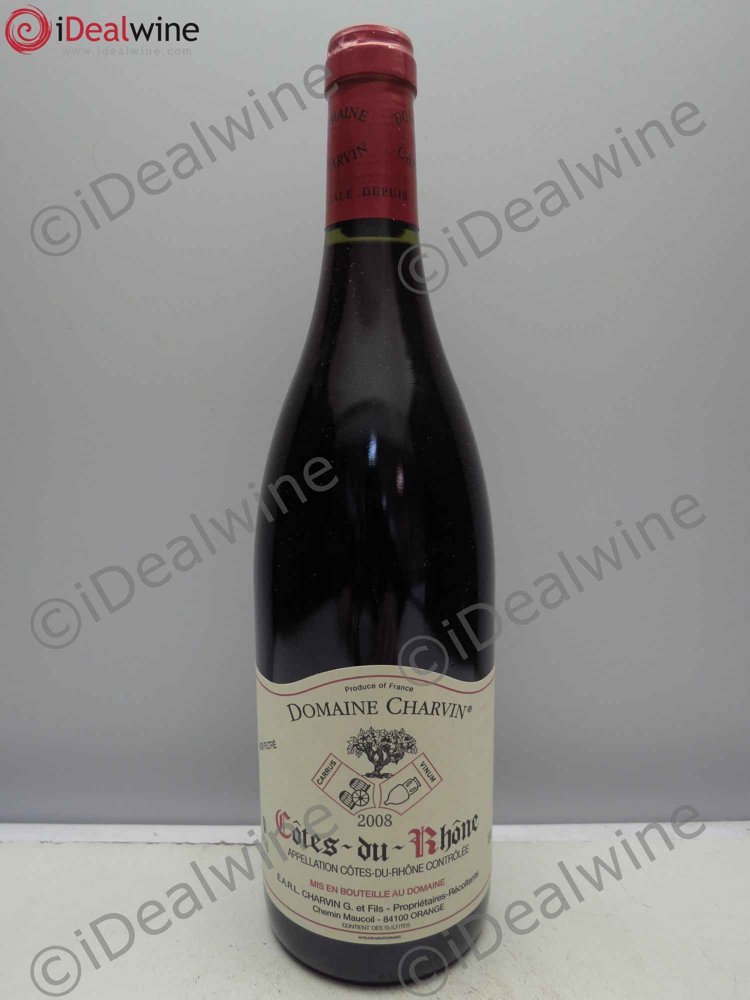Côtes-du-Rhône Charvin (Domaine) 2008 - Lot de 1 bouteille - 0
