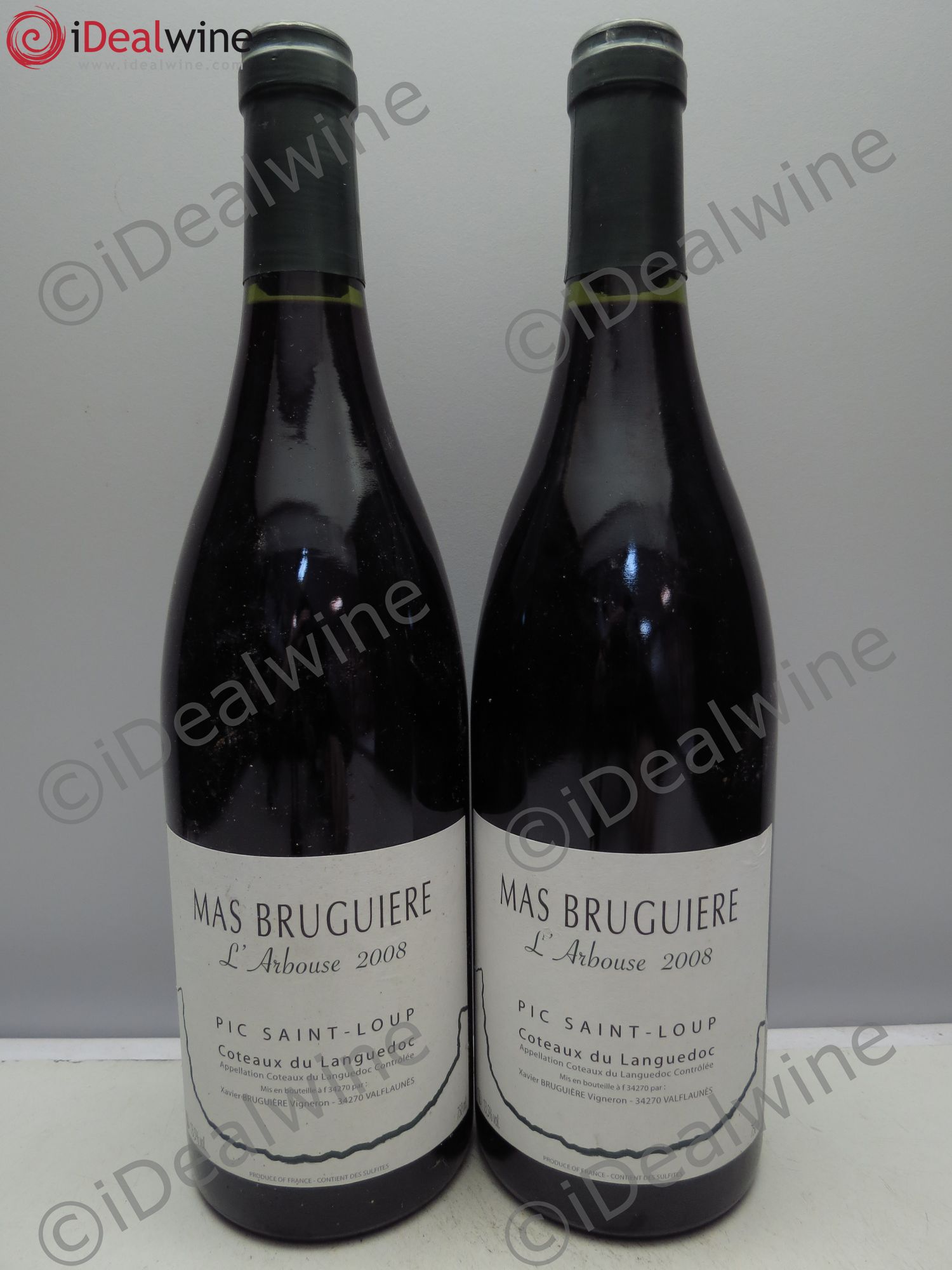 Pic Saint-Loup Mas Bruguière L'Arbouse Guilhem et Xavier Bruguière 2008 - Lot de 2 bouteilles - 0