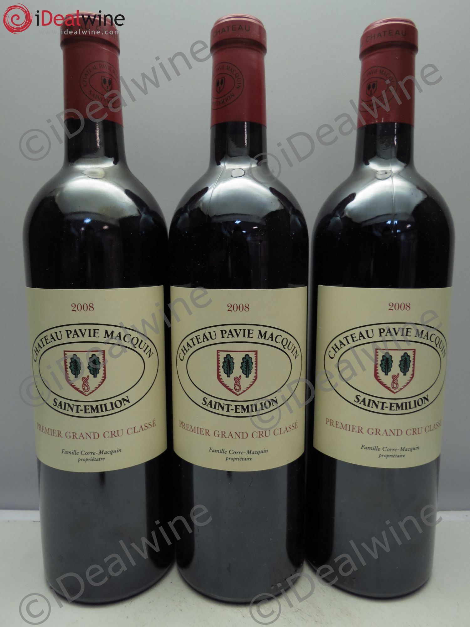 Château Pavie Macquin 1er Grand Cru Classé B 2008 - Lot de 3 bouteilles - 0