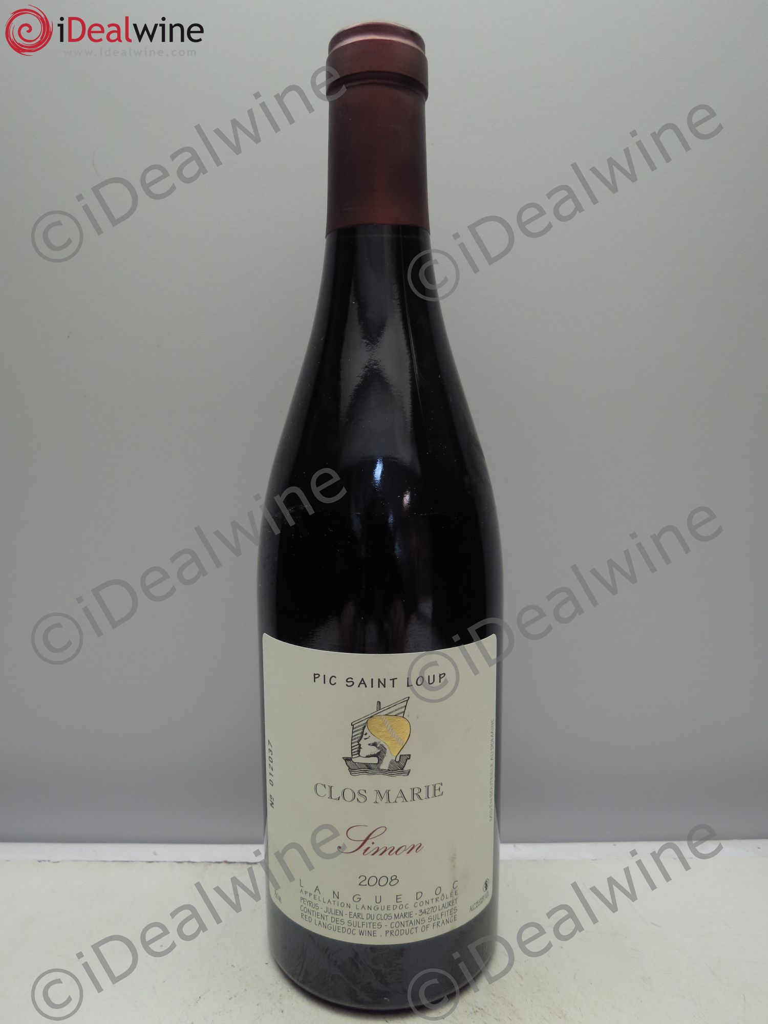 Pic Saint-Loup Clos Marie Cuvée Simon Christophe Peyrus et Françoise Julien 2008 - Lot de 1 bouteille - 0