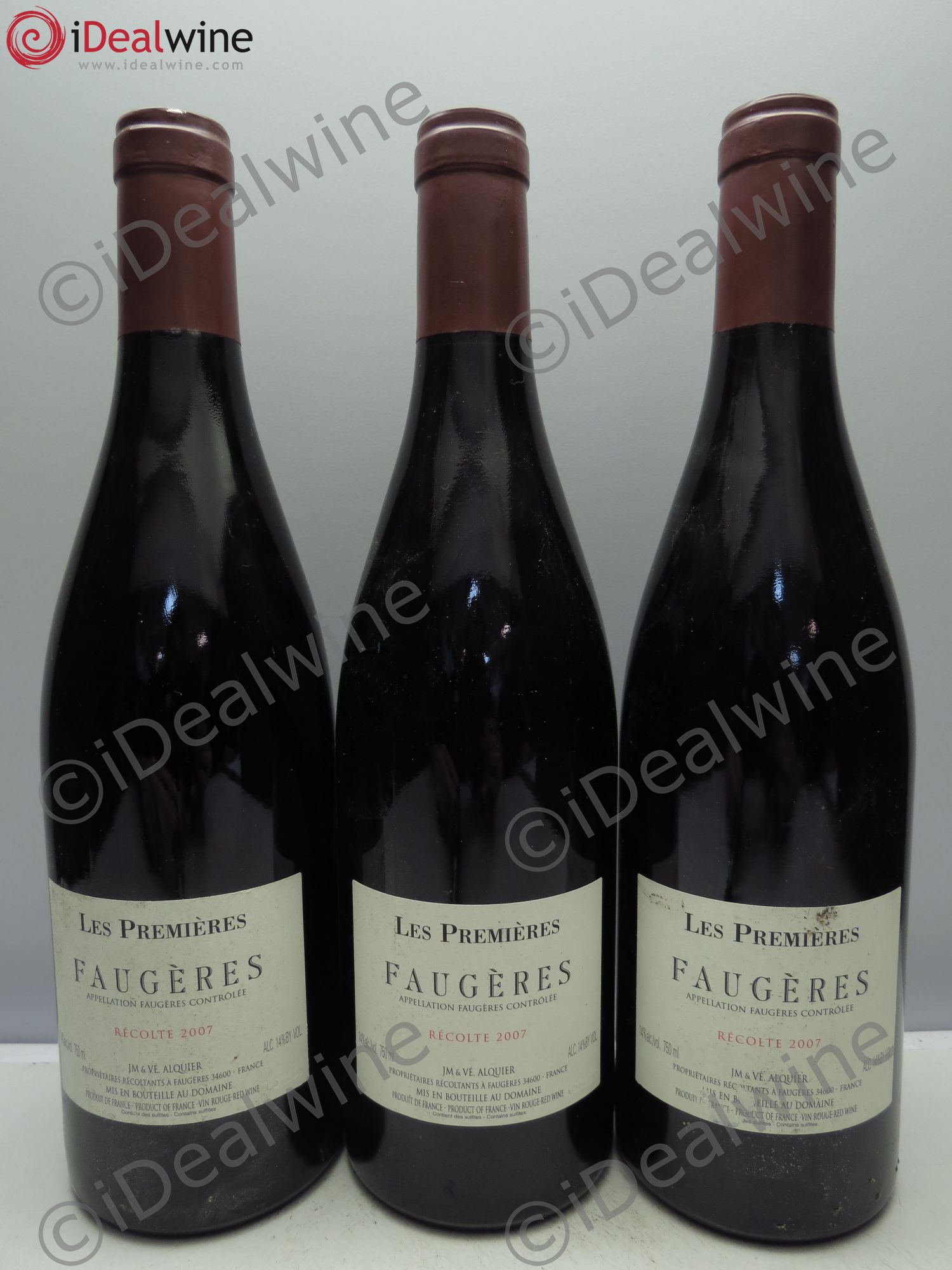 Faugères Domaine Jean-Michel Alquier Les Premières 2007 - Lot de 3 bouteilles - 0