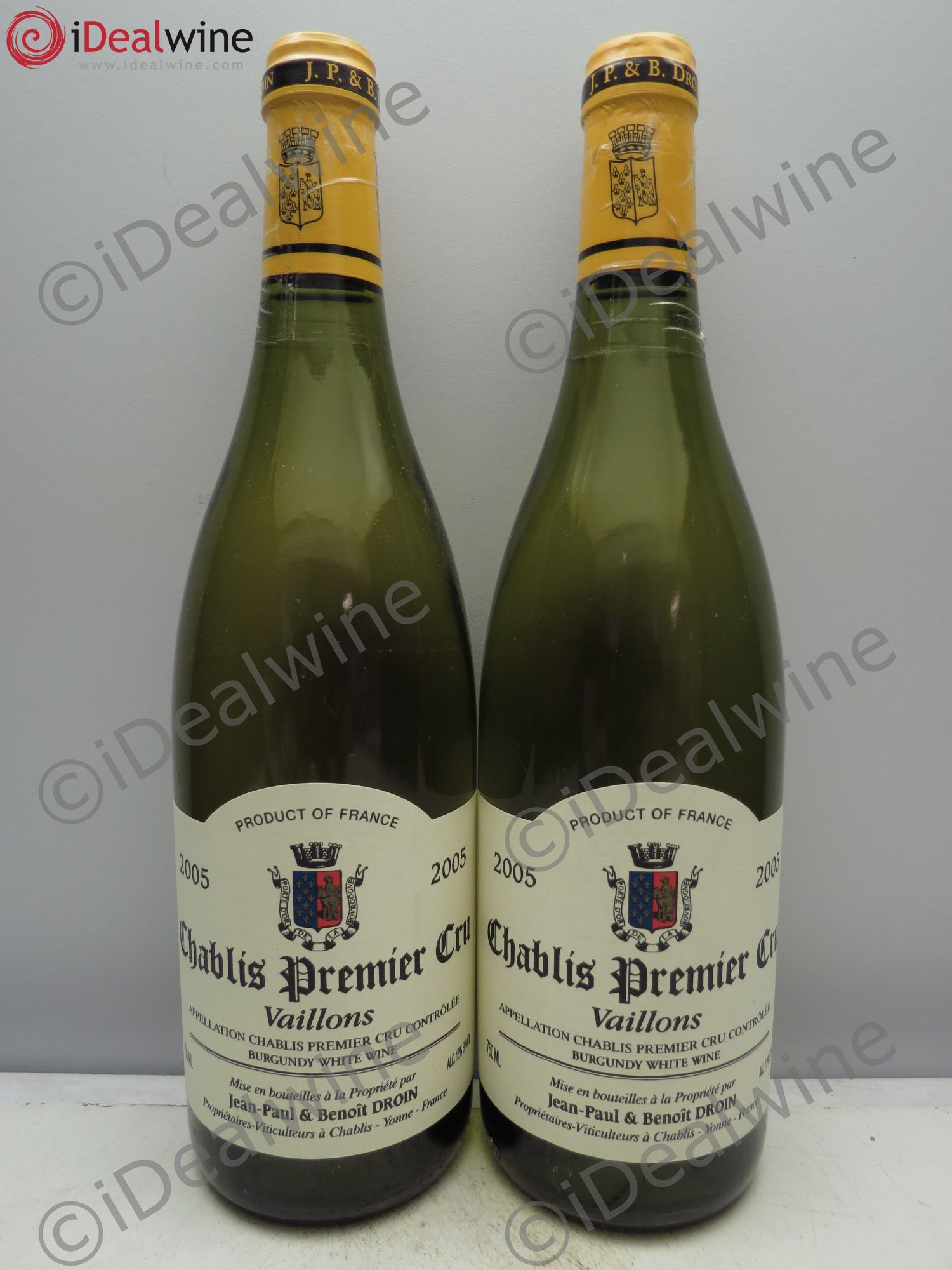 Chablis 1er Cru (capsules scotchées) 2005 - Posten von 2 Flaschen - 0