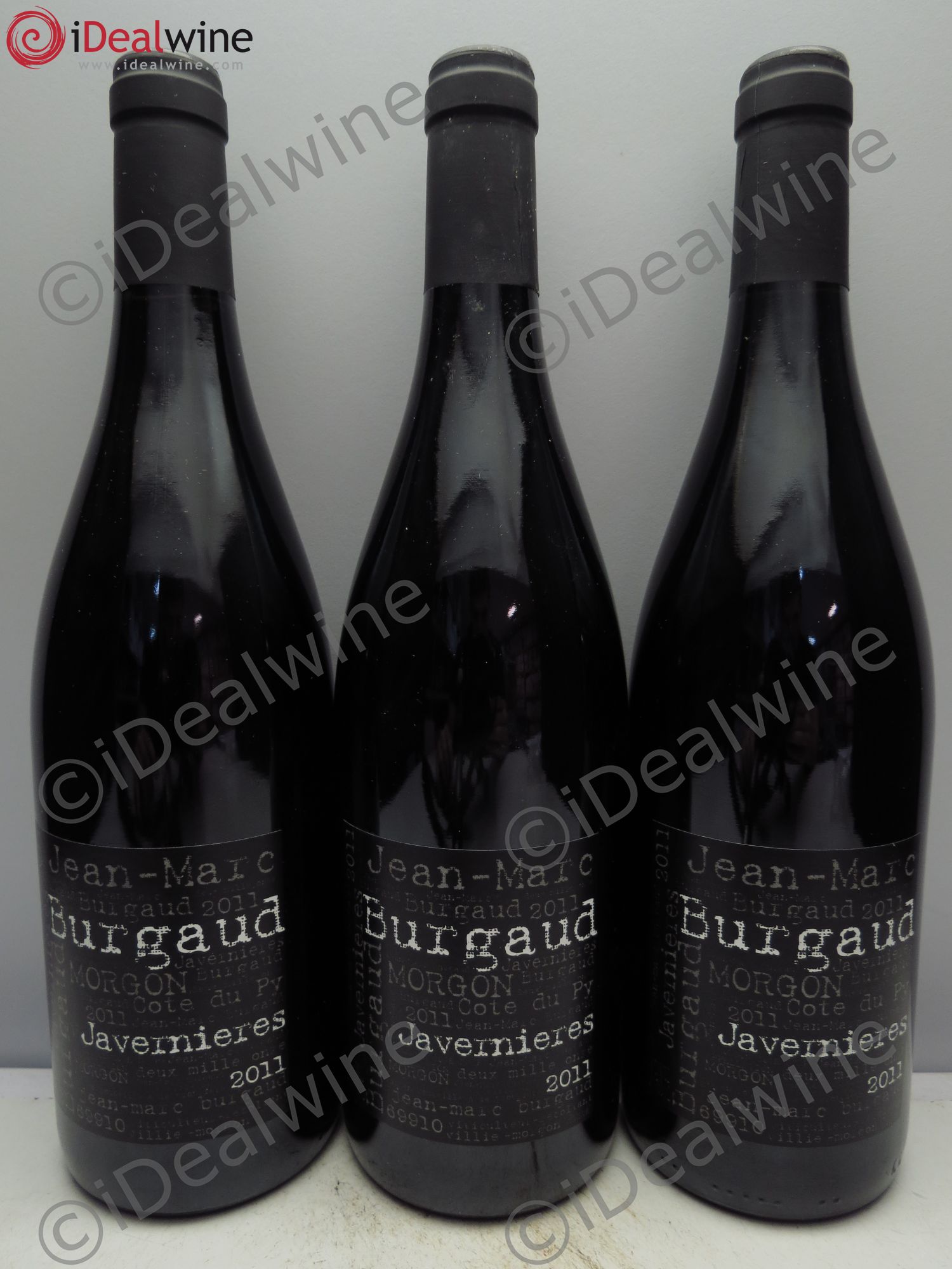 Morgon Javernières Jean Marc Burgaud 2011 - Lot of 3 bottles - 0