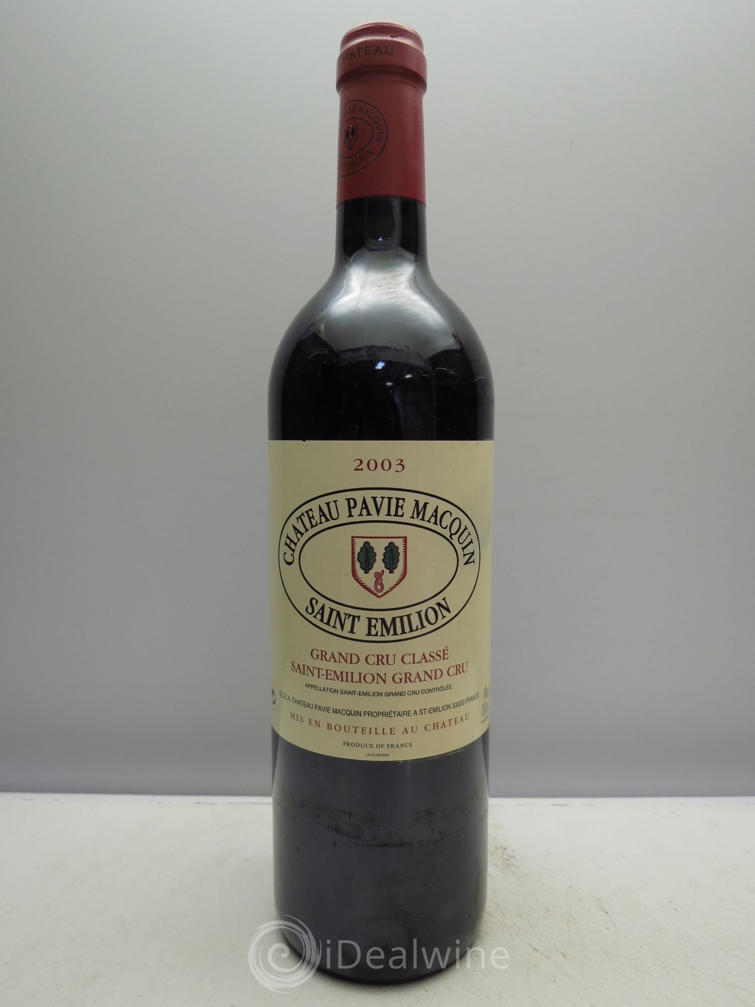 Château Pavie Macquin 1er Grand Cru Classé B 2003 - Lot de 1 bouteille - 0