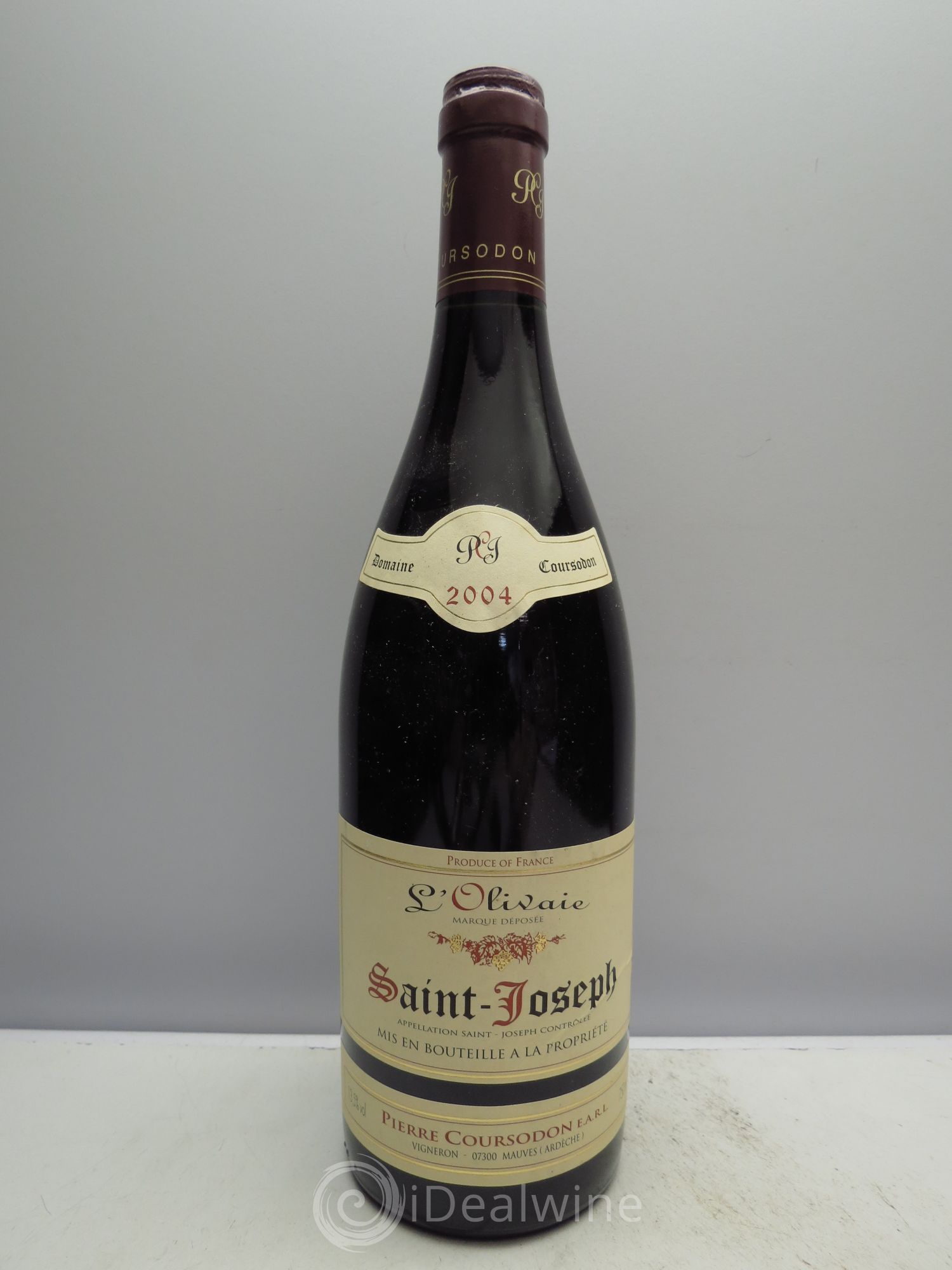 Saint-Joseph L'Olivaie Pierre et Jérôme Coursodon 2004 - Lot de 1 bouteille - 0