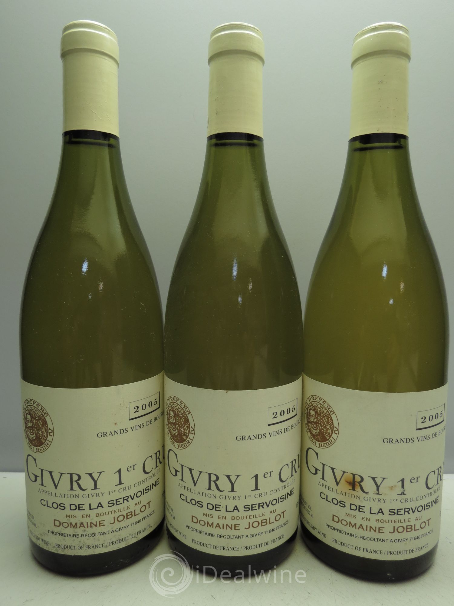 Givry 1er Cru Clos de la Servoisine - Domaine Joblot 2005 - Posten von 3 Flaschen - 0