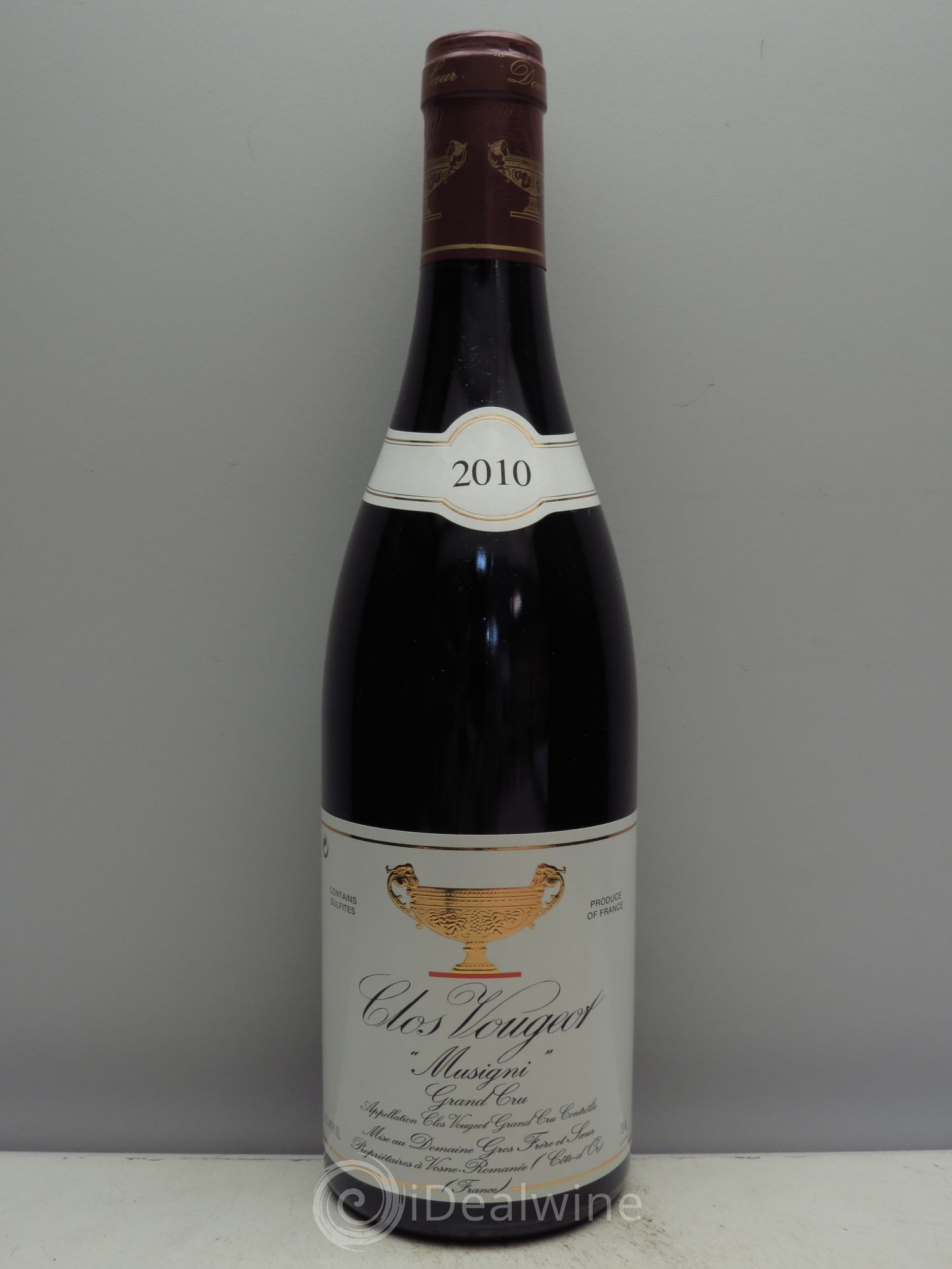 Clos de Vougeot Grand Cru Musigni Gros Frère & Soeur 2010 - Lot de 1 bouteille - 0