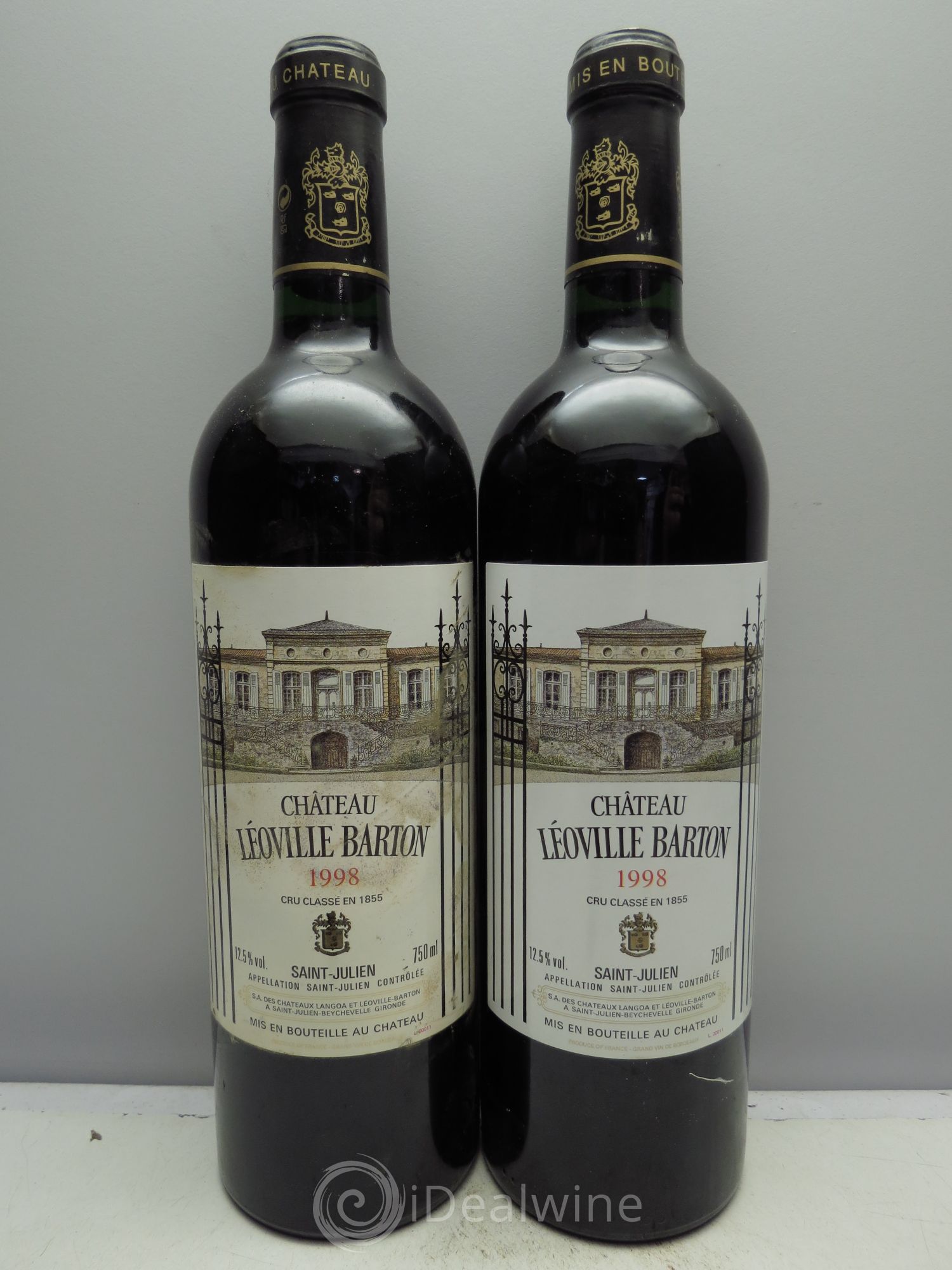 Château Léoville Barton 2ème Grand Cru Classé 1998 - Lot de 2 bouteilles - 0