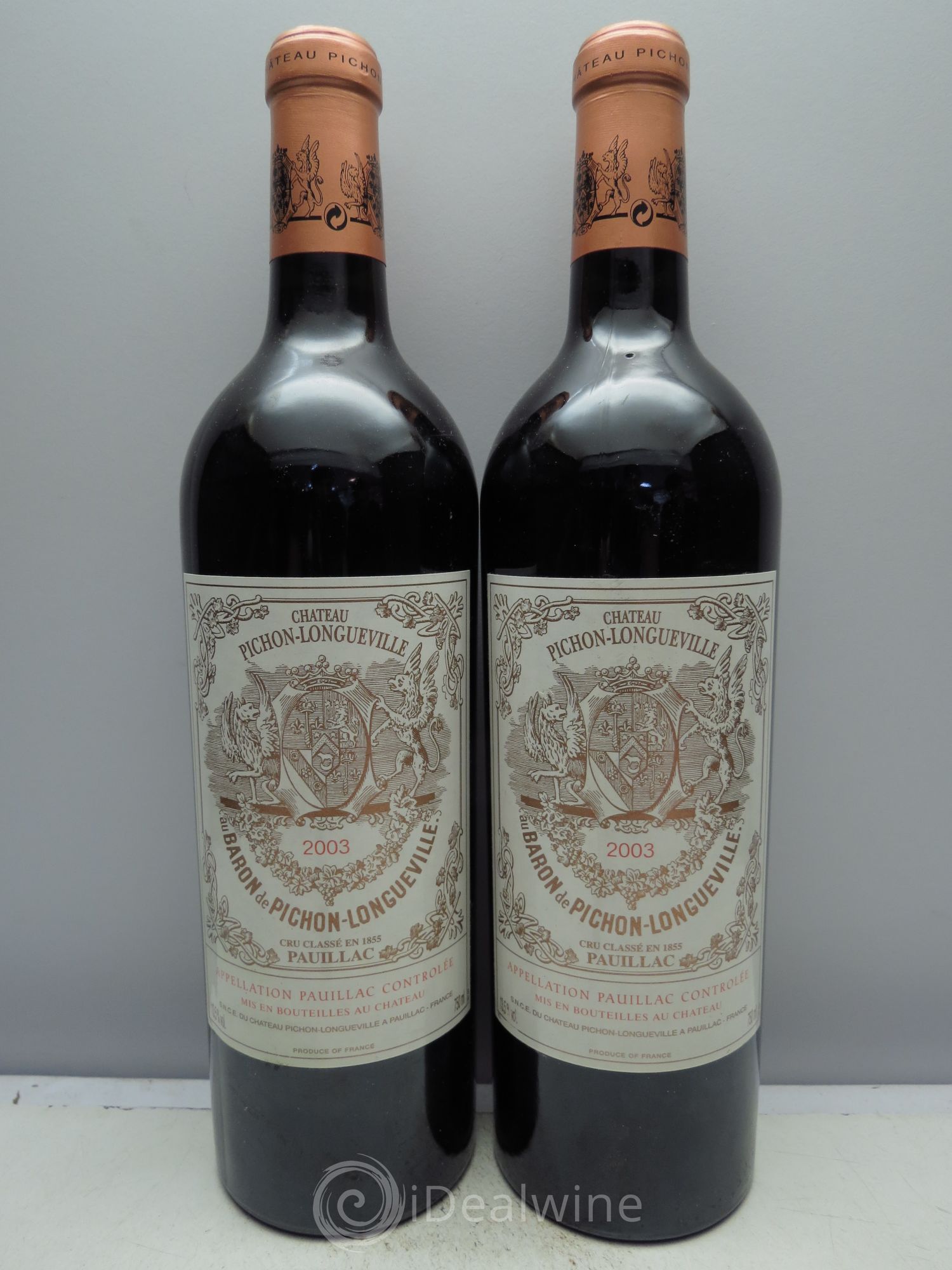 Pichon Longueville Baron 2ème Grand Cru Classé 2003 - Lot de 2 bouteilles - 0