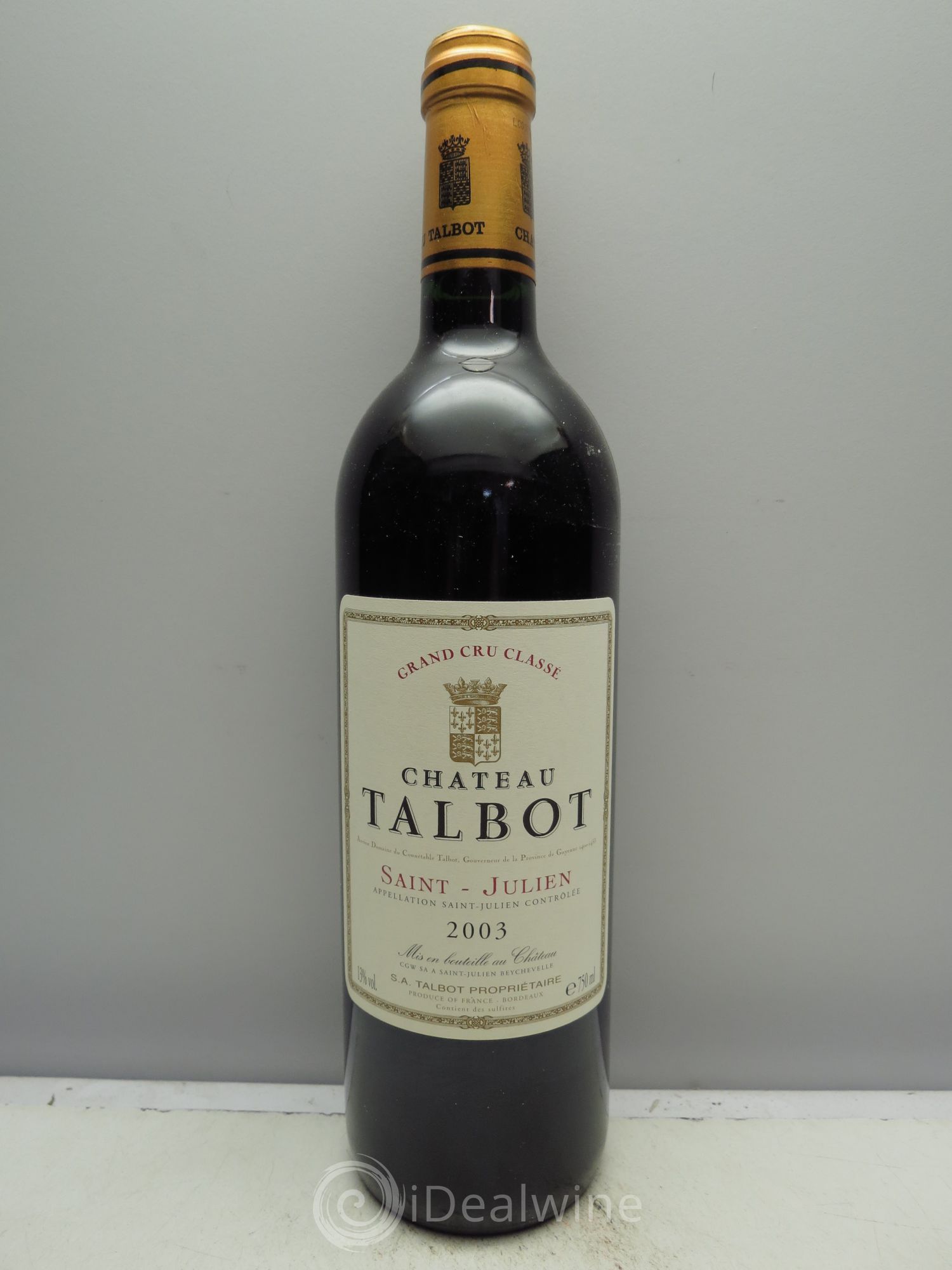 Château Talbot 4ème Grand Cru Classé 2003 - Lot de 1 bouteille - 0