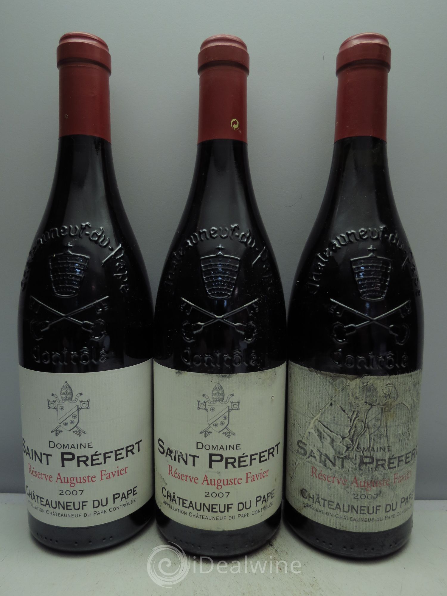 Châteauneuf-du-Pape Réserve Auguste Favier Domaine Saint-Préfert 2007 - Lot de 3 bouteilles - 0