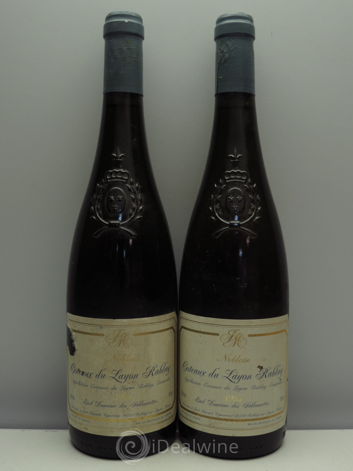 Coteaux du Layon Rablay 'Noblesse' Domaine des Sablonettes Menard (50cl) 1995 - Lotto di 2 bottiglie - 0