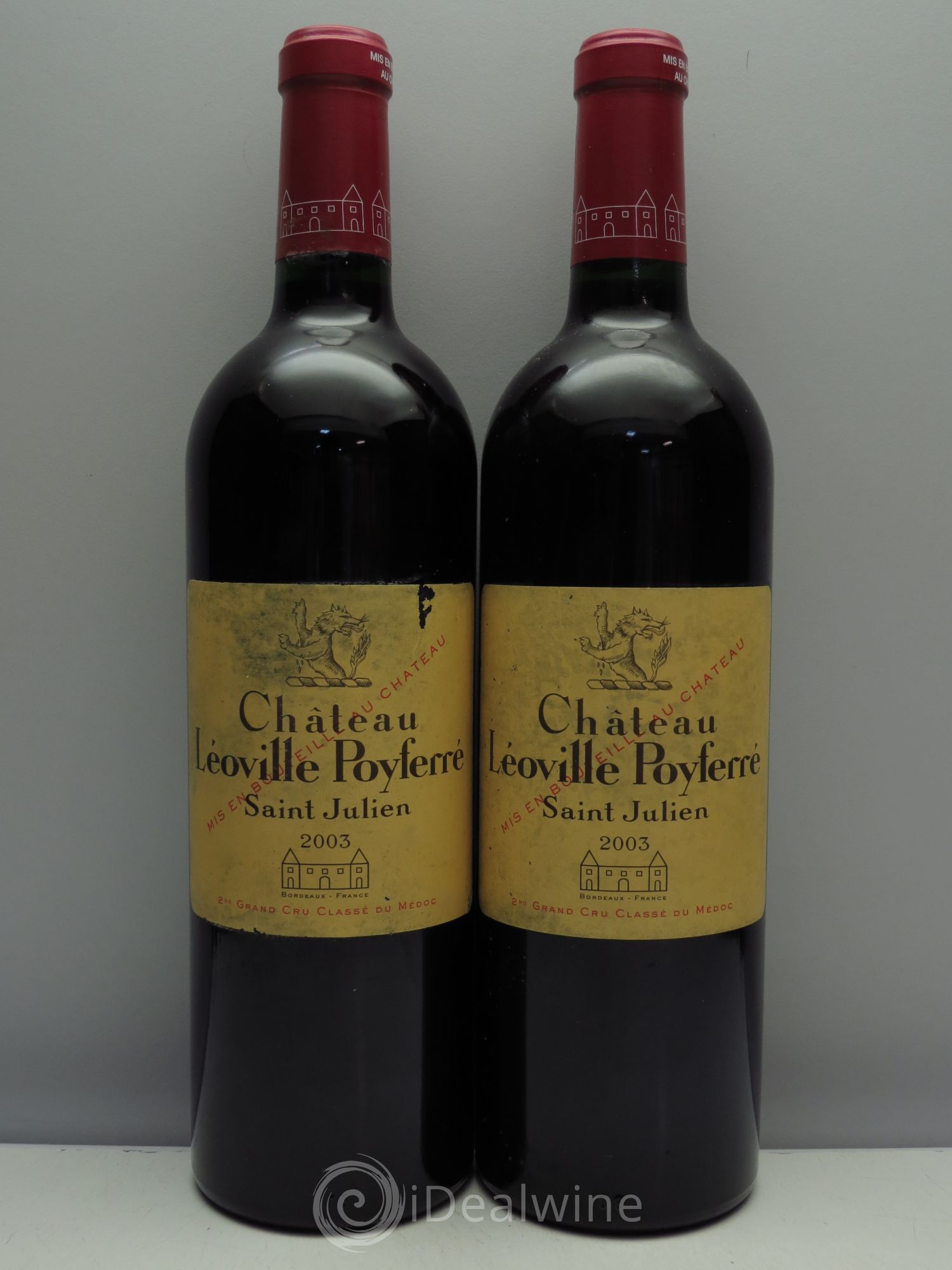 Château Léoville Poyferré 2ème Grand Cru Classé 2003 - Lot de 2 bouteilles - 0