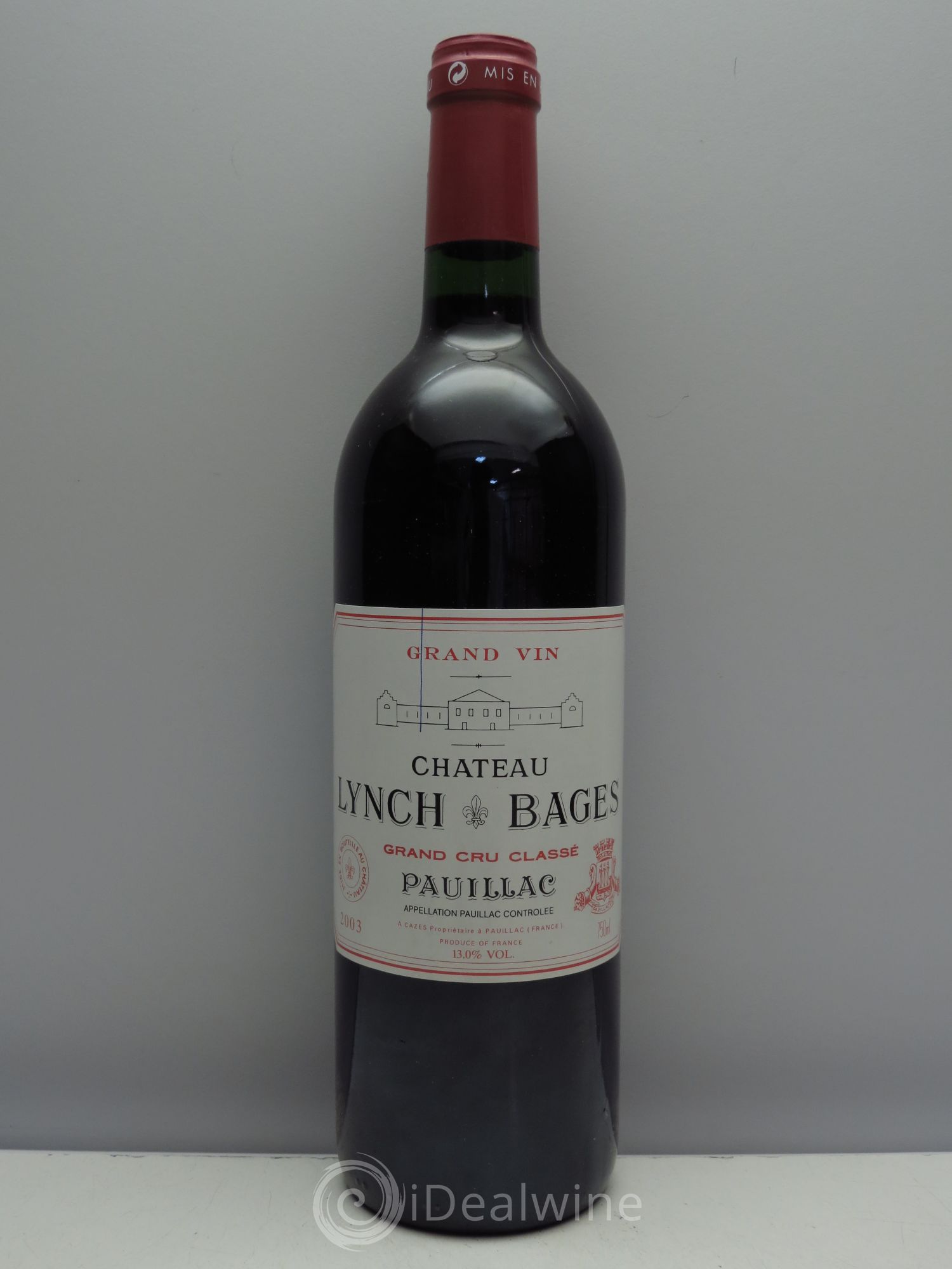 Château Lynch Bages 5ème Grand Cru Classé (Trace de stylo) 2003 - Lot de 1 bouteille - 0
