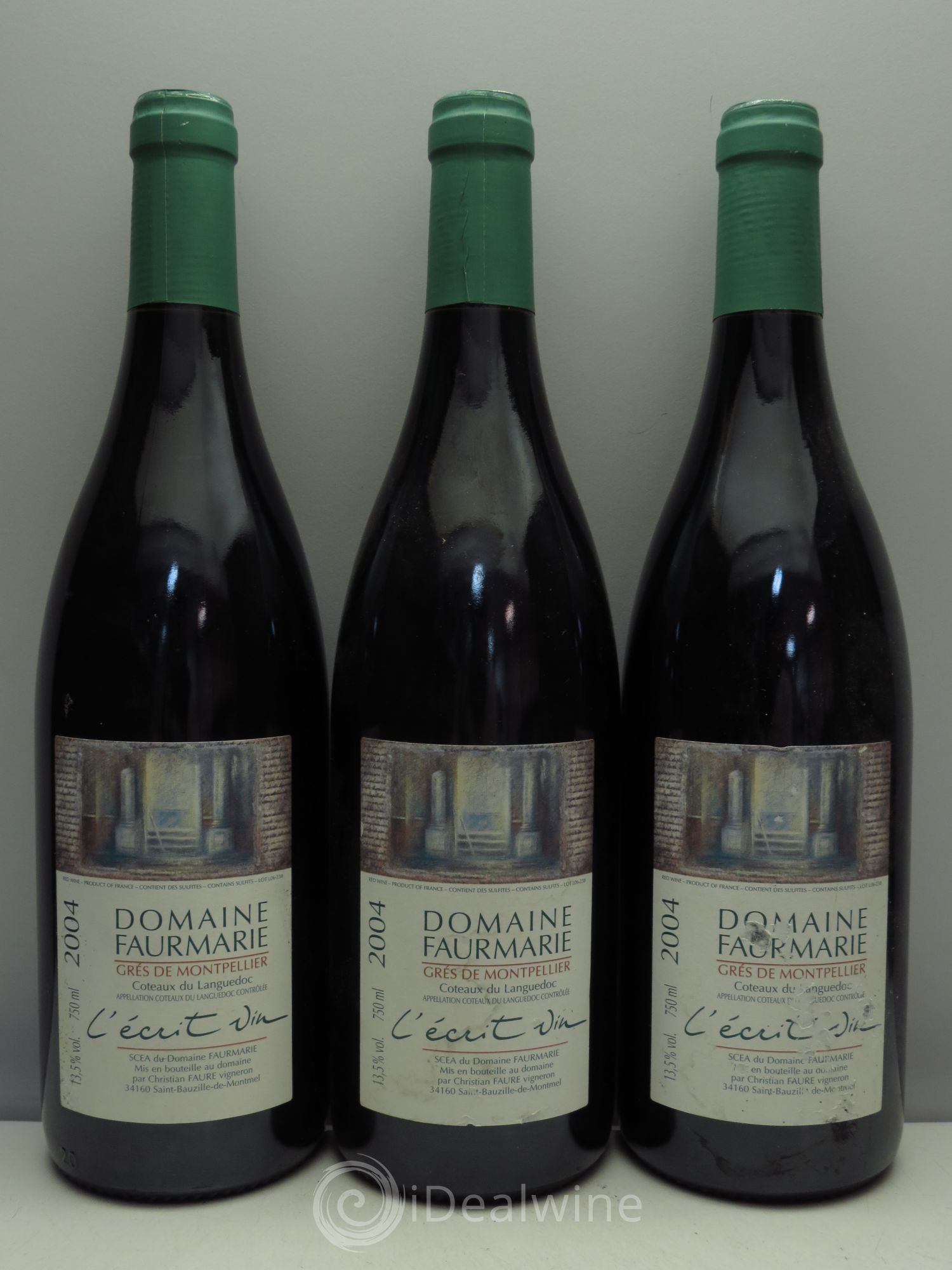 Coteaux du Languedoc L'Ecrit Vin Domaine Faurmarie 2004 - Posten von 3 Flaschen - 0