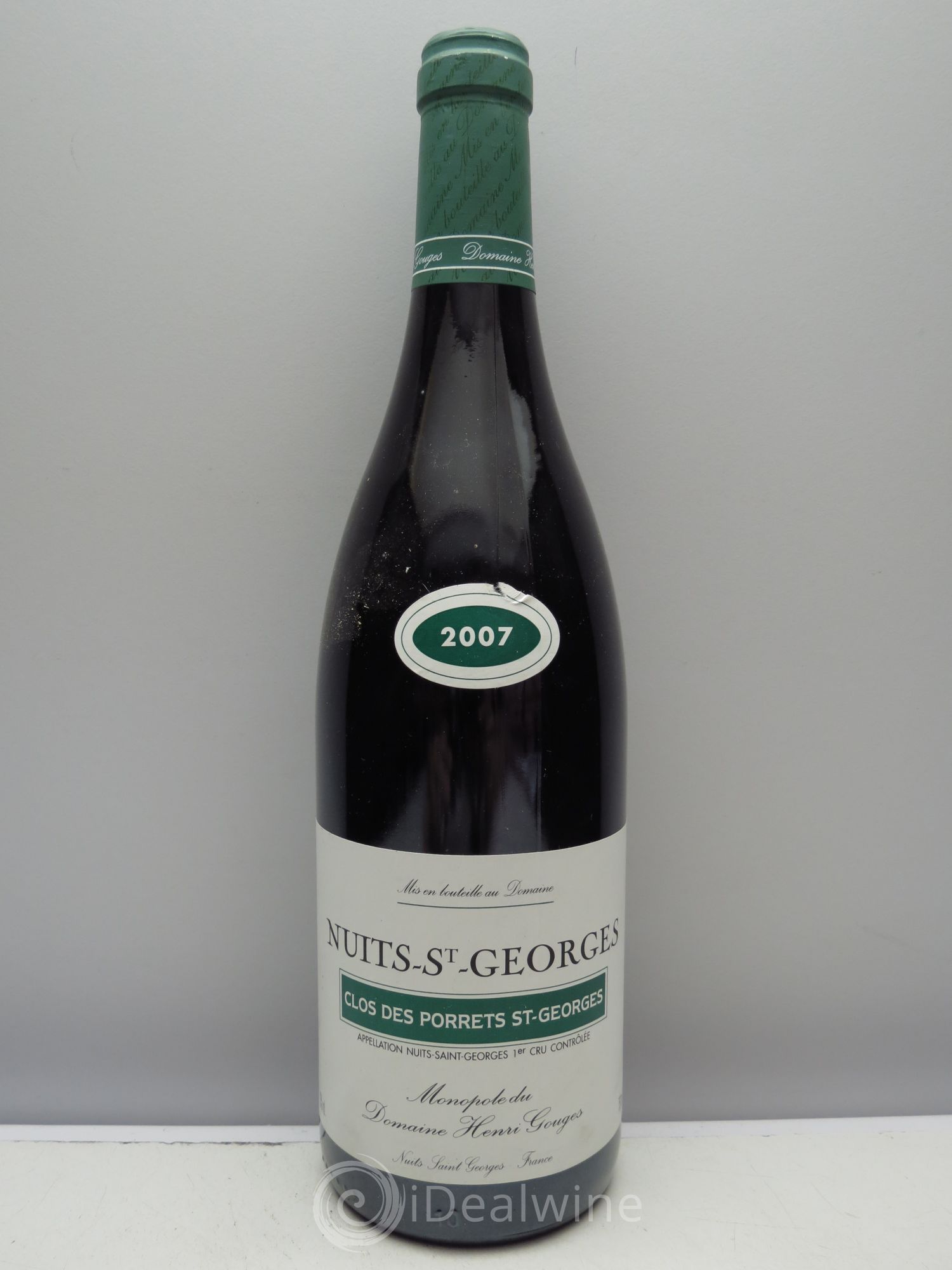 Nuits-Saint-Georges 1er Cru Clos des Porrets St Georges Henri Gouges 2007 - Lot de 1 bouteille - 0