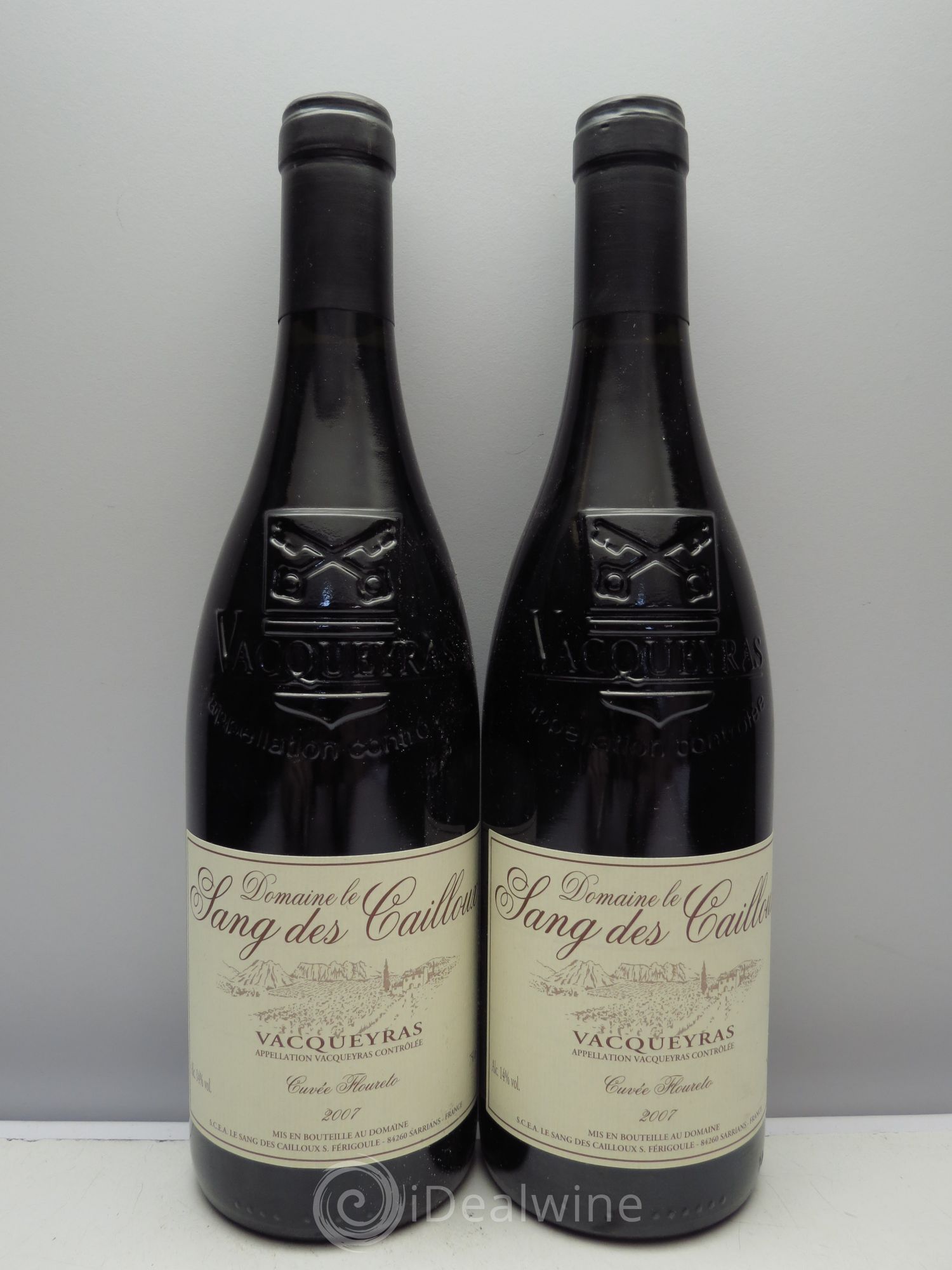 Vacqueyras Cuvée Floureto Domaine le Sang des Cailloux 2007 - Posten von 2 Flaschen - 0