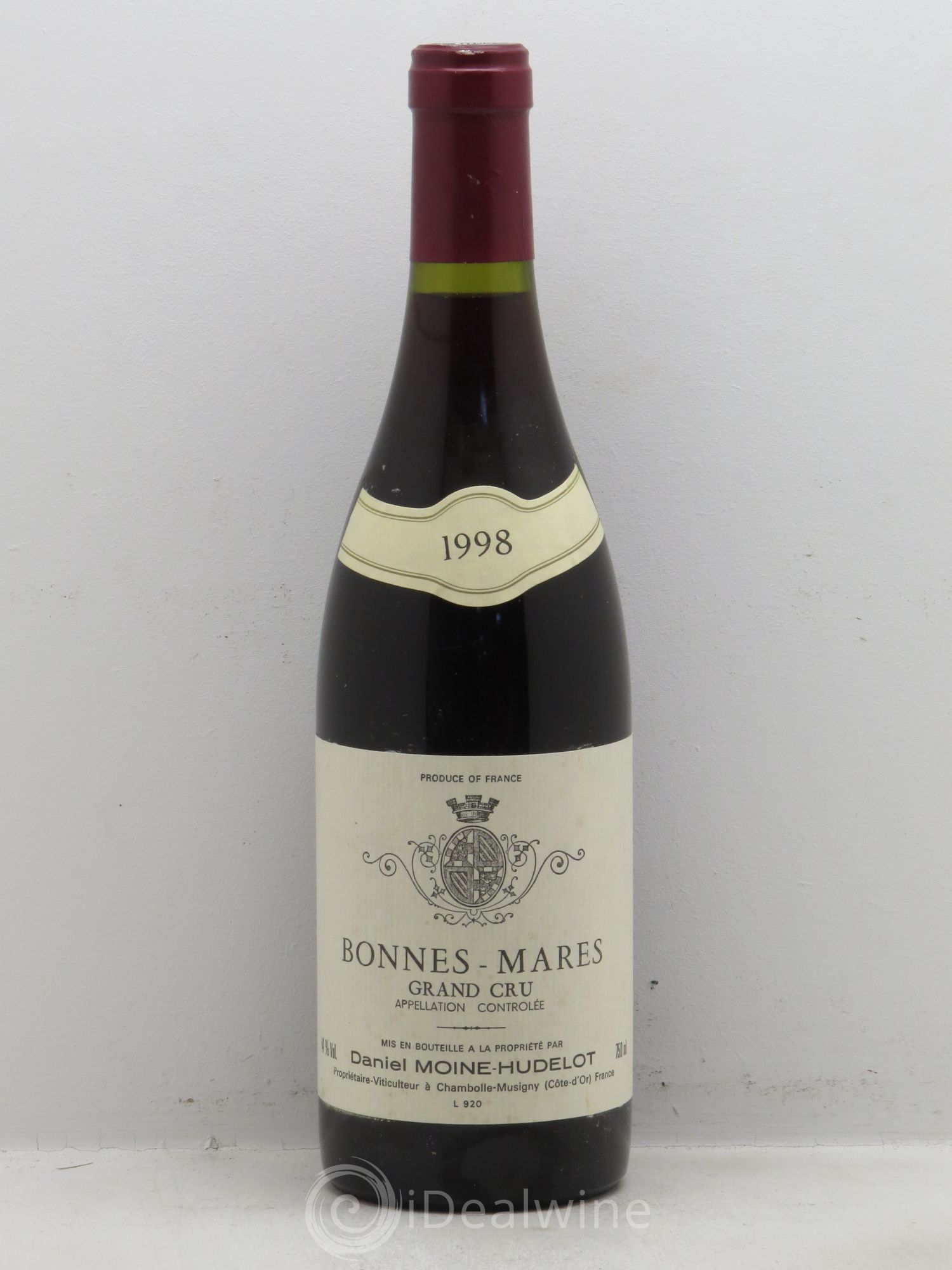 Bonnes-Mares Grand Cru Domaine Moine Hudelot 1998 - Posten von 1 Flasche - 0
