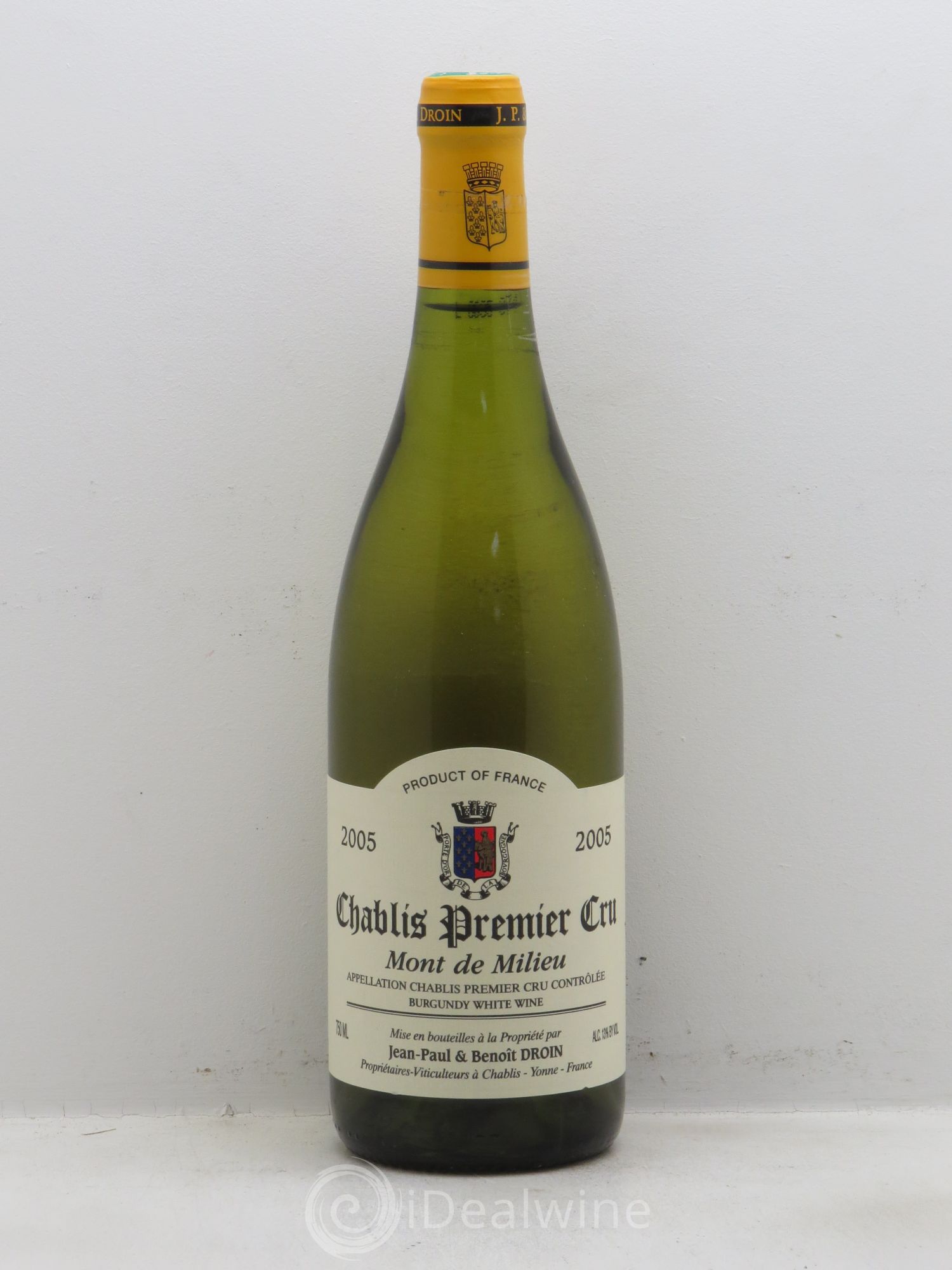 Chablis 1er Cru Mont de Milieu Jean-Paul & Benoît Droin (Domaine) 2004 - Lot de 1 bouteille - 0