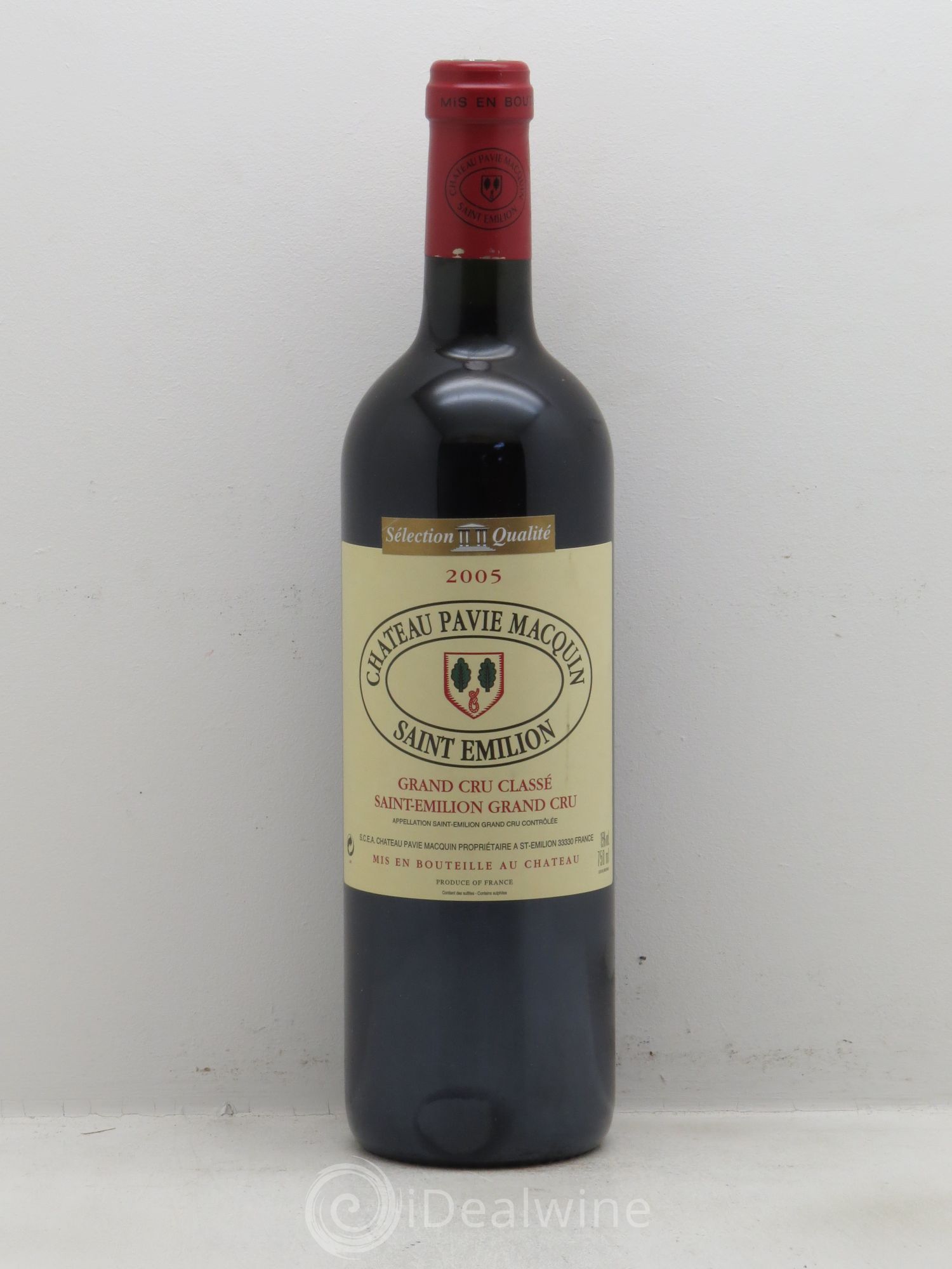Château Pavie Macquin 1er Grand Cru Classé B 2005 - Lot de 1 bouteille - 0