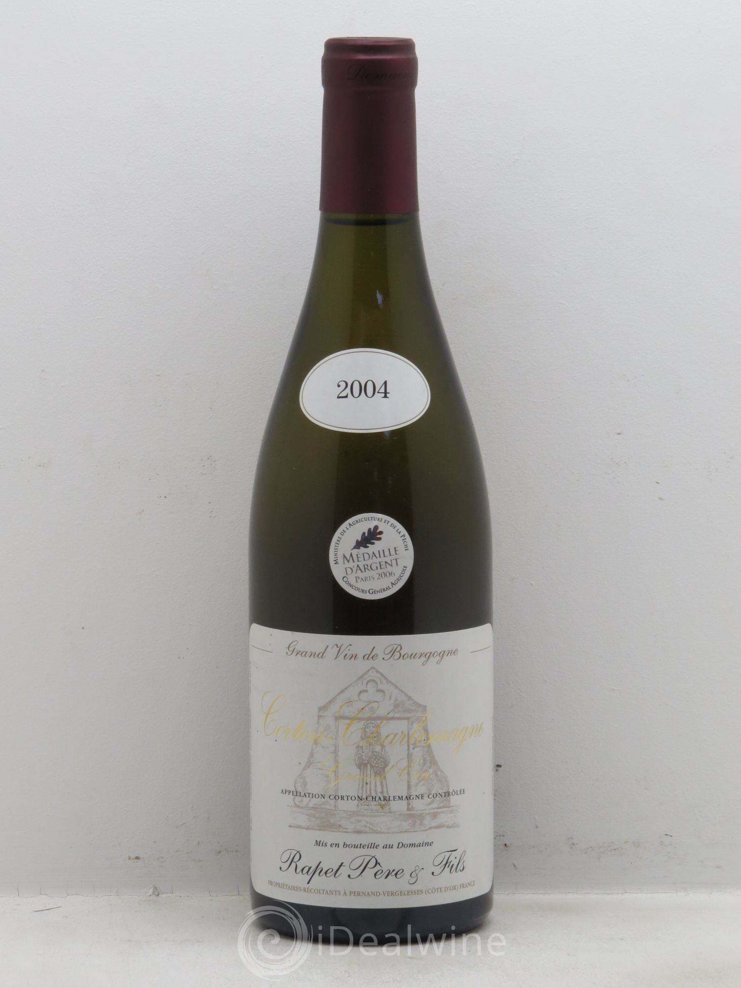 Corton-Charlemagne Grand Cru Rapet Père & Fils 2004 - Lot de 1 bouteille - 0