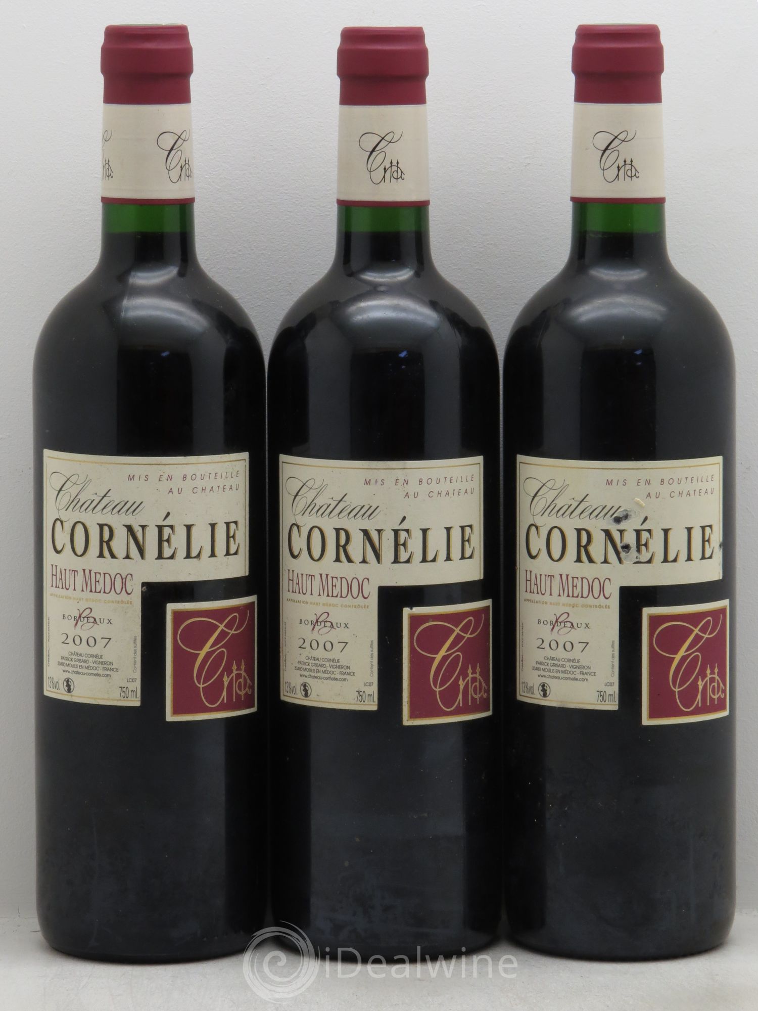 Haut Médoc Château Cornélie 2007 - Lot de 3 bouteilles - 0