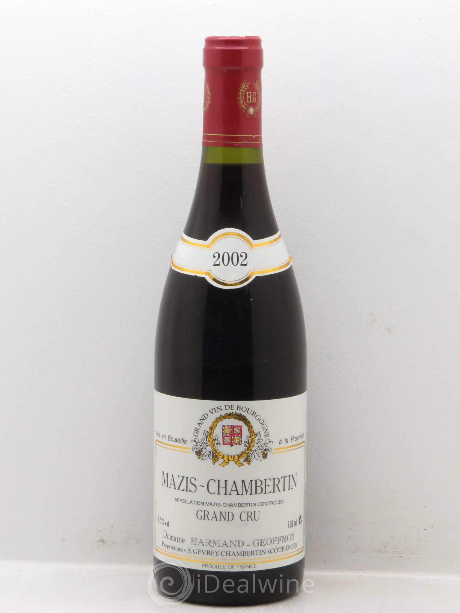 Mazis-Chambertin Grand Cru Domaine Harmand Geoffroy 2002 - Lot de 1 bouteille - 0
