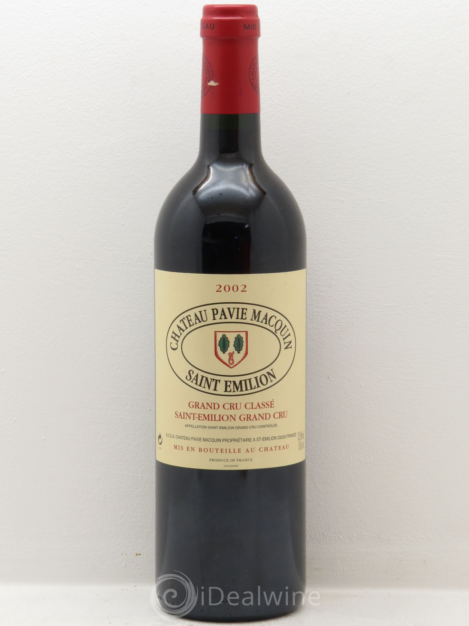 Château Pavie Macquin 1er Grand Cru Classé B 2002 - Lot de 1 bouteille - 0