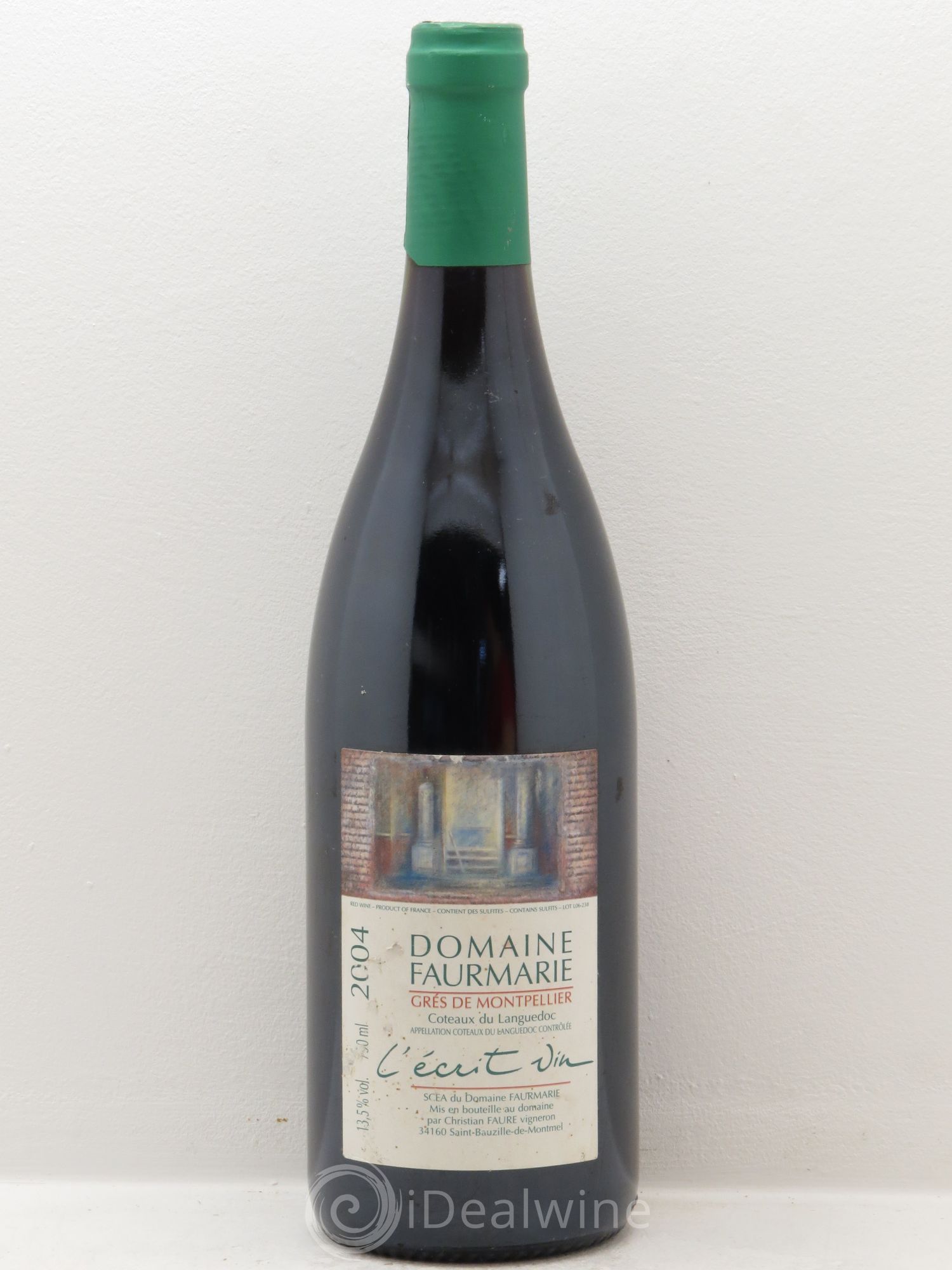 Coteaux du Languedoc l'Ecrit Vin Grès de Montpellier Domaine Faurmarie 2004 - Posten von 1 Flasche - 0