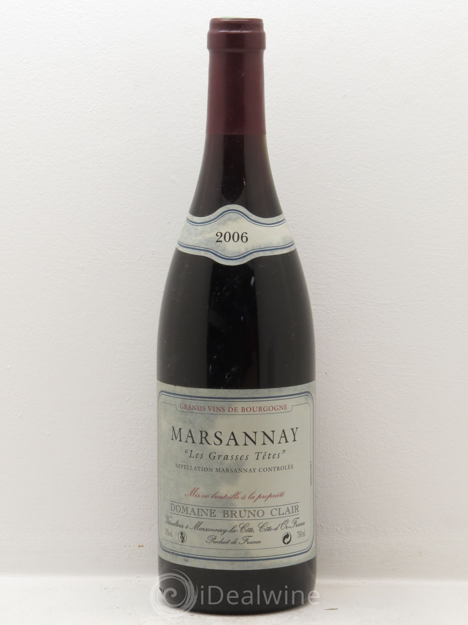 Marsannay Les Grasses Tetes Bruno Clair (Domaine) 2006 - Lot de 1 bouteille - 0