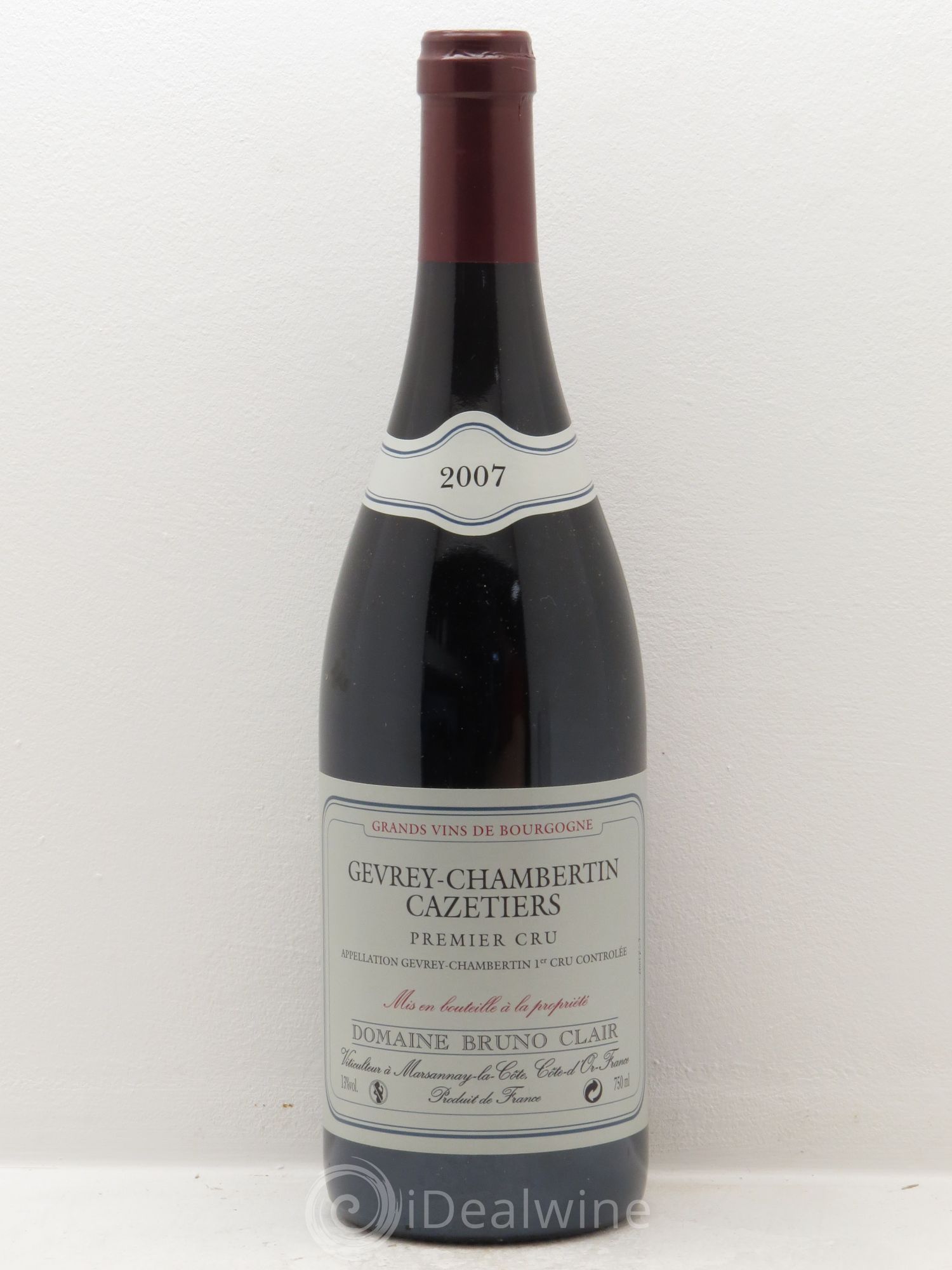 Gevrey-Chambertin 1er Cru Les Cazetiers Bruno Clair (Domaine) 2007 - Lot de 1 bouteille - 0