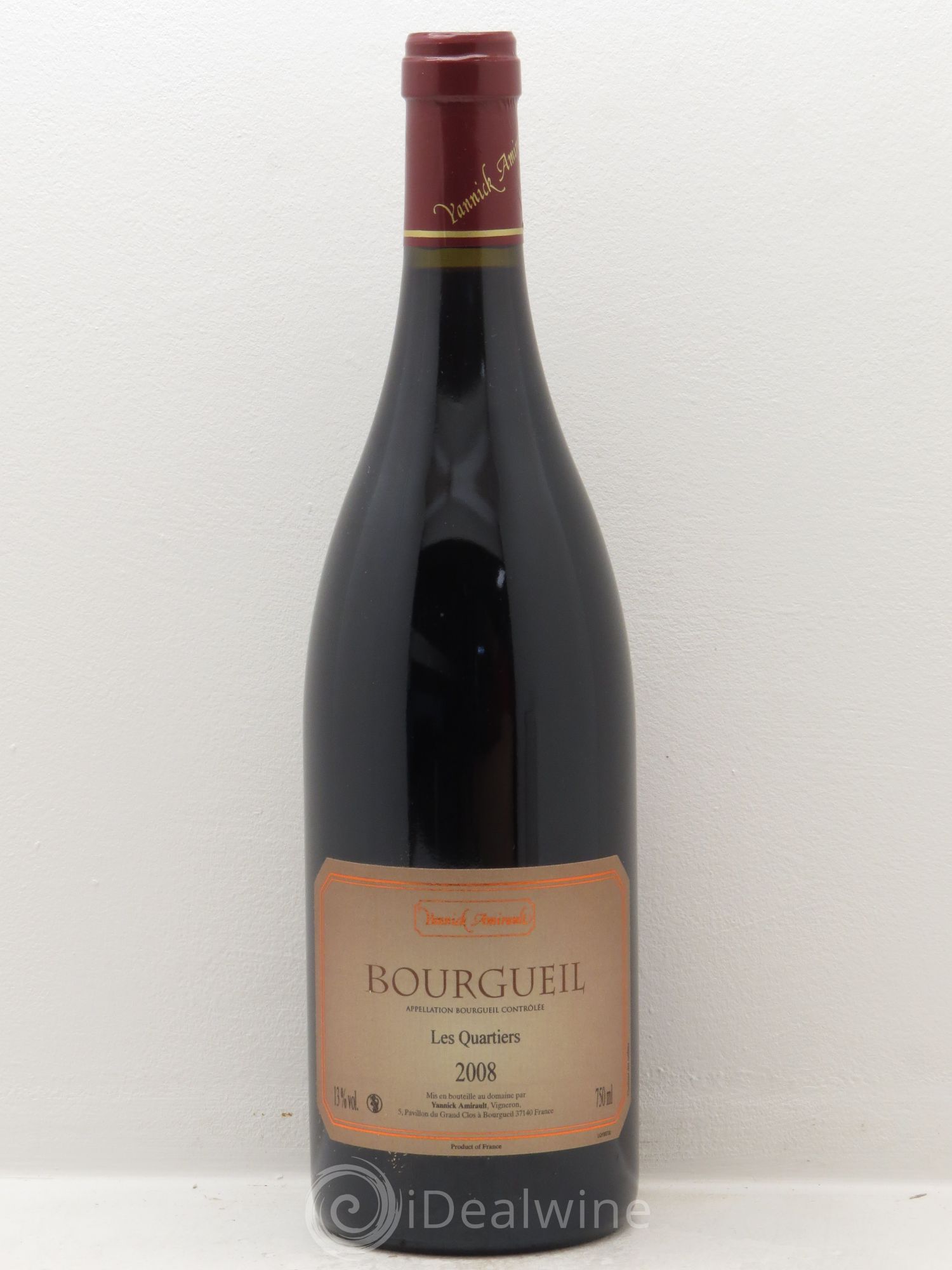 Bourgueil Les Quartiers Yannick Amirault (Domaine) 2008 - Lot de 1 bouteille - 0