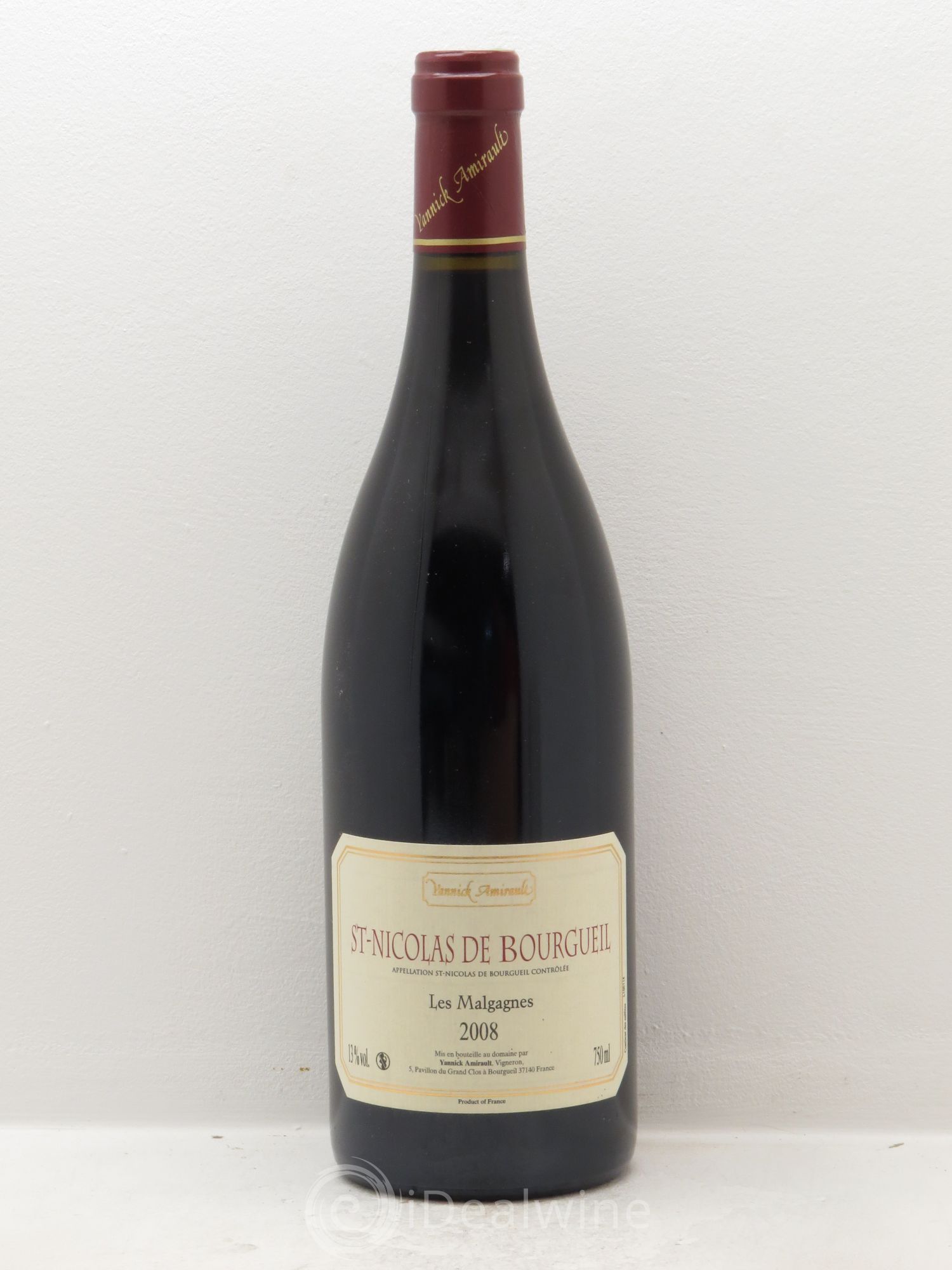 Saint-Nicolas de Bourgueil Les Malgagnes Yannick Amirault (Domaine) 2008 - Lot de 1 bouteille - 0