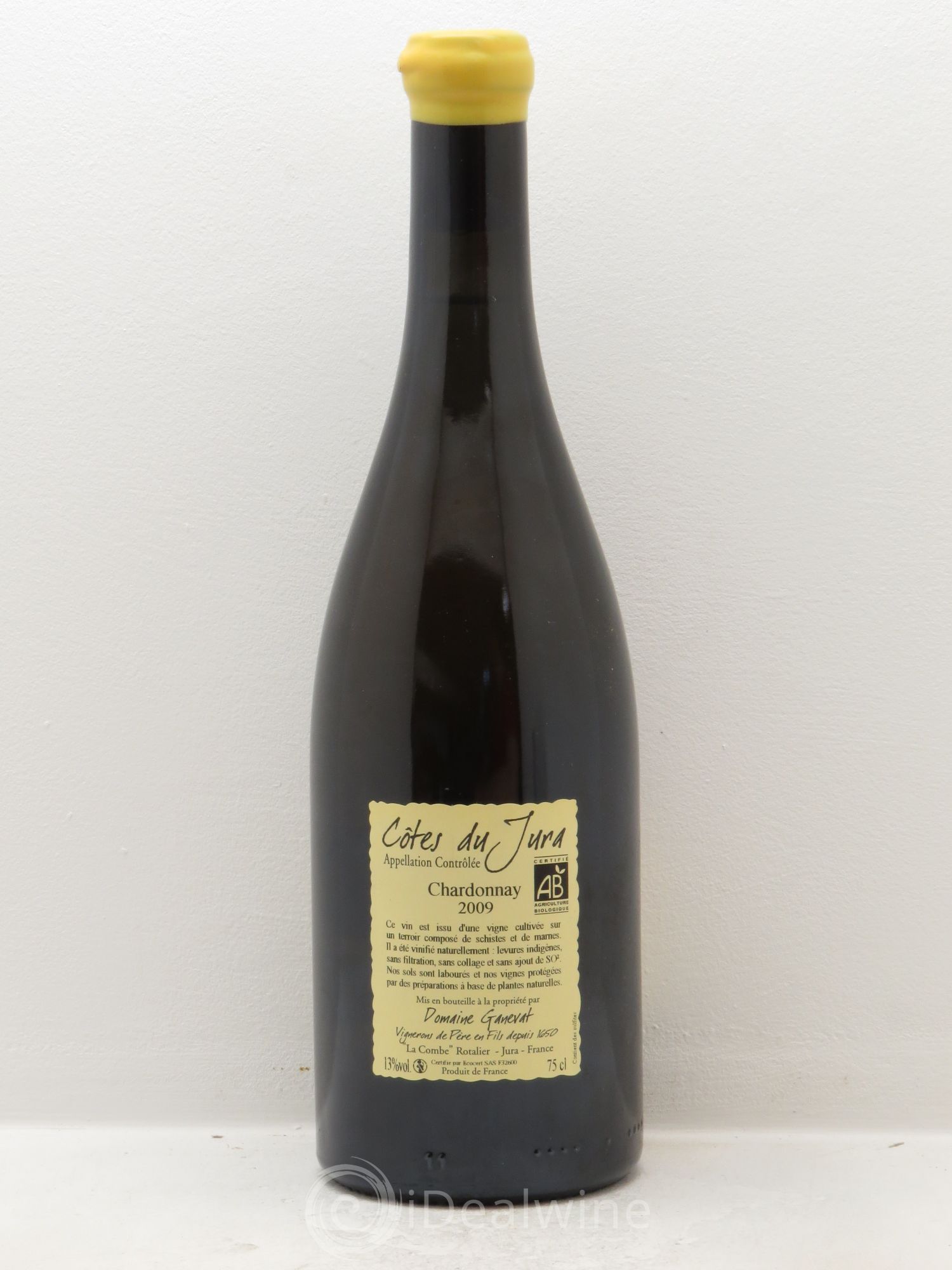 Côtes du Jura Grusse en Billat Chardonnay Ganevat 2009 - Posten von 1 Flasche - 1