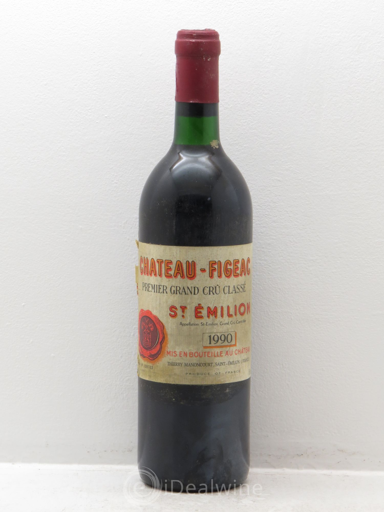 Château Figeac 1er Grand Cru Classé A 1990 - Lot de 1 bouteille - 0