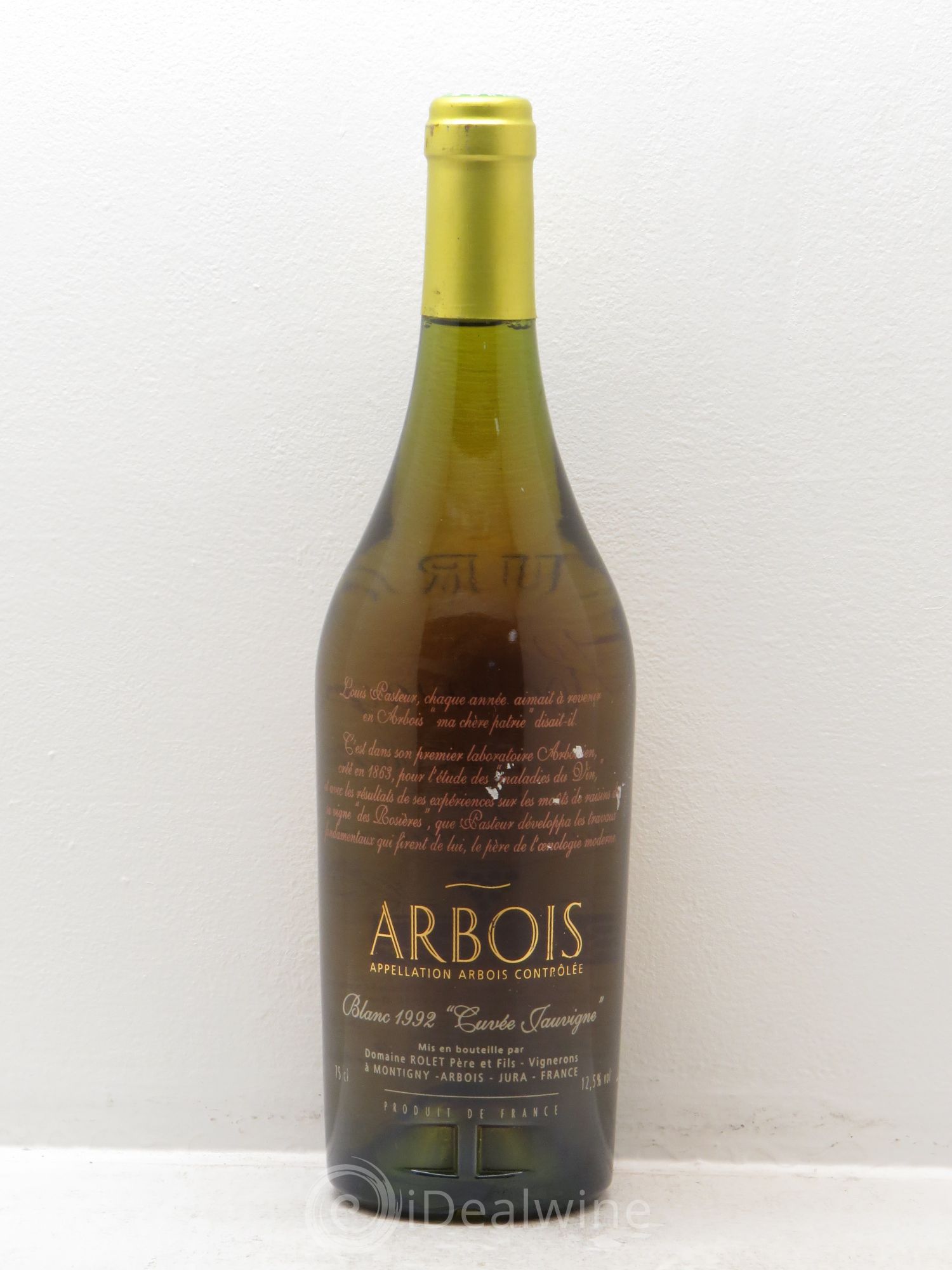Arbois Rolet spécial cuvée Sauvigne .Hommage à Pasteur 1992 - Posten von 1 Flasche - 0
