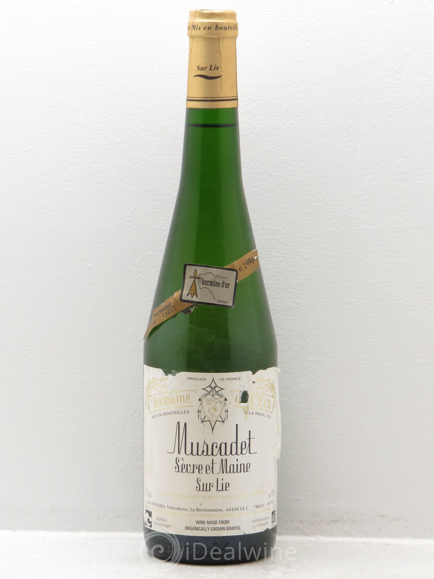 Muscadet-Sèvre-et-Maine sur lie Hermine d'Or .Guy Bossard .Domaine de Crau 1996 - Posten von 1 Flasche - 0